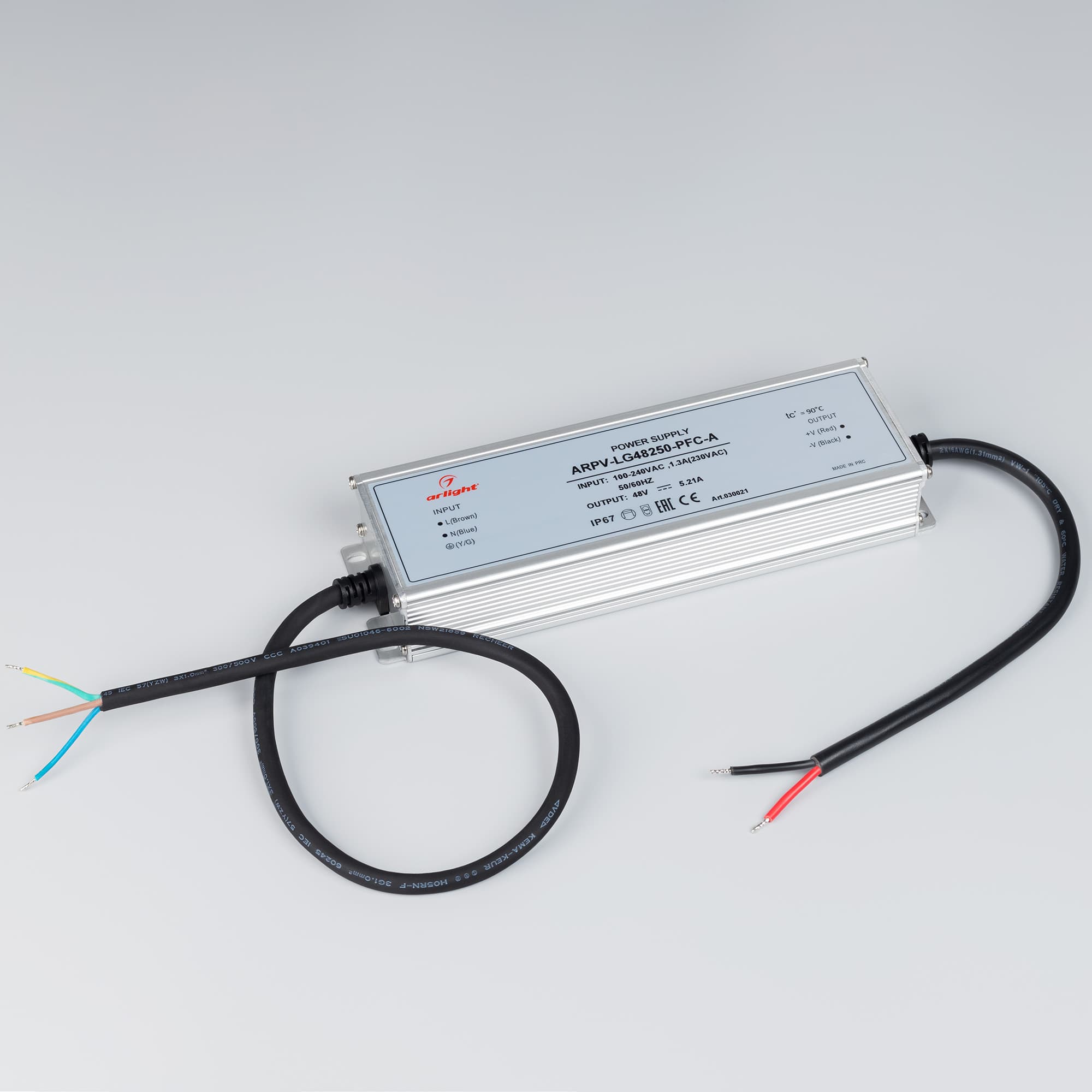 Блок питания ARPV-LG48250-PFC-A (48V, 5.21A, 250W) (Arlight, IP67 Металл, 5 лет) 030021 — фото 2