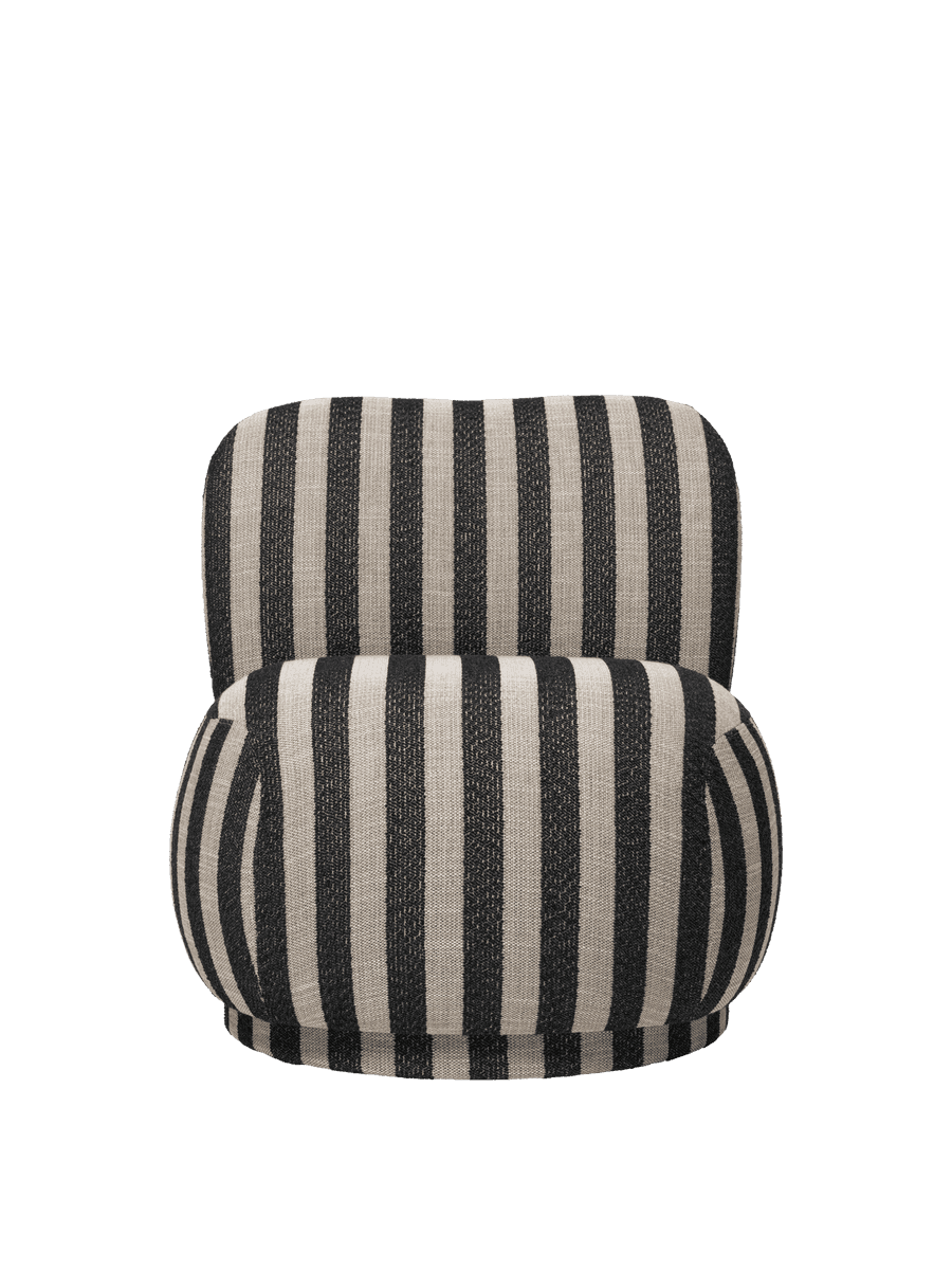 Ferm Living Rico Piccolo Lounge Chair - Swivel - Louisiana - Sand/Black