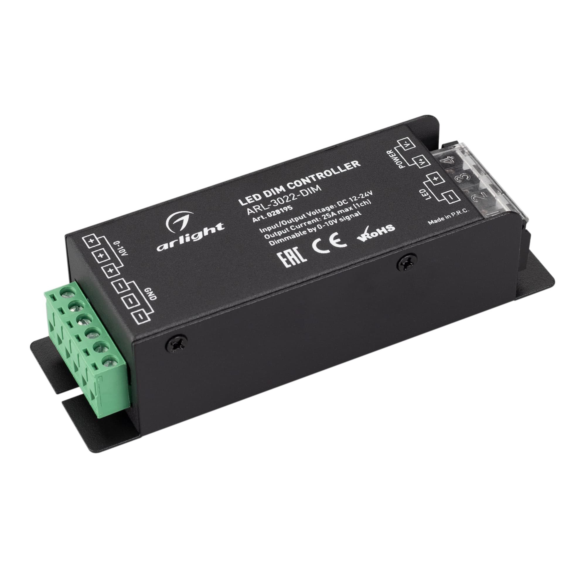 Диммер ARL-3022-DIM (12-24V, 1x25A, 0-10V) (Arlight, IP20 Металл, 3 года) 028195 — фото 1
