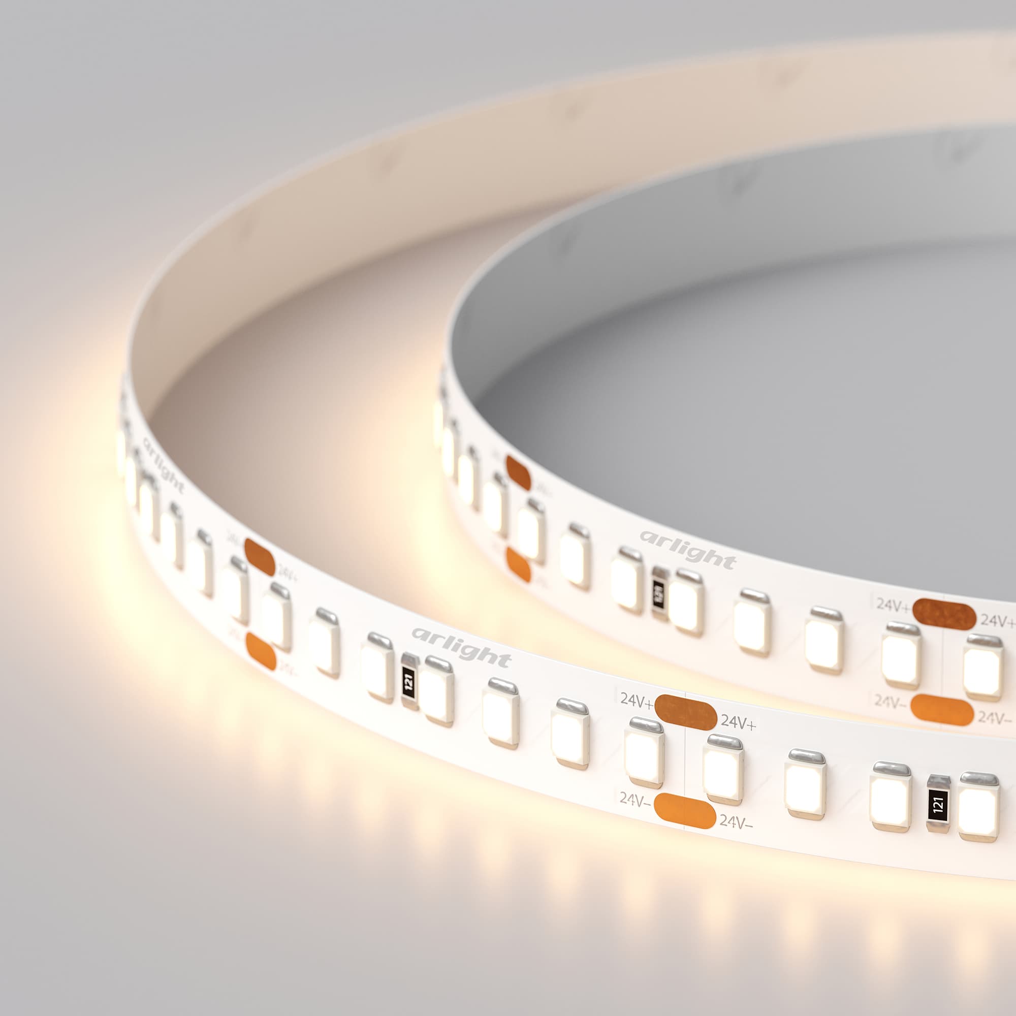 Светодиодная лента RT 2-5000 24V Warm3000 3x (2835, 840 LED, LUX) (Arlight, 17 Вт/м, IP20) 020392(B) — фото 5