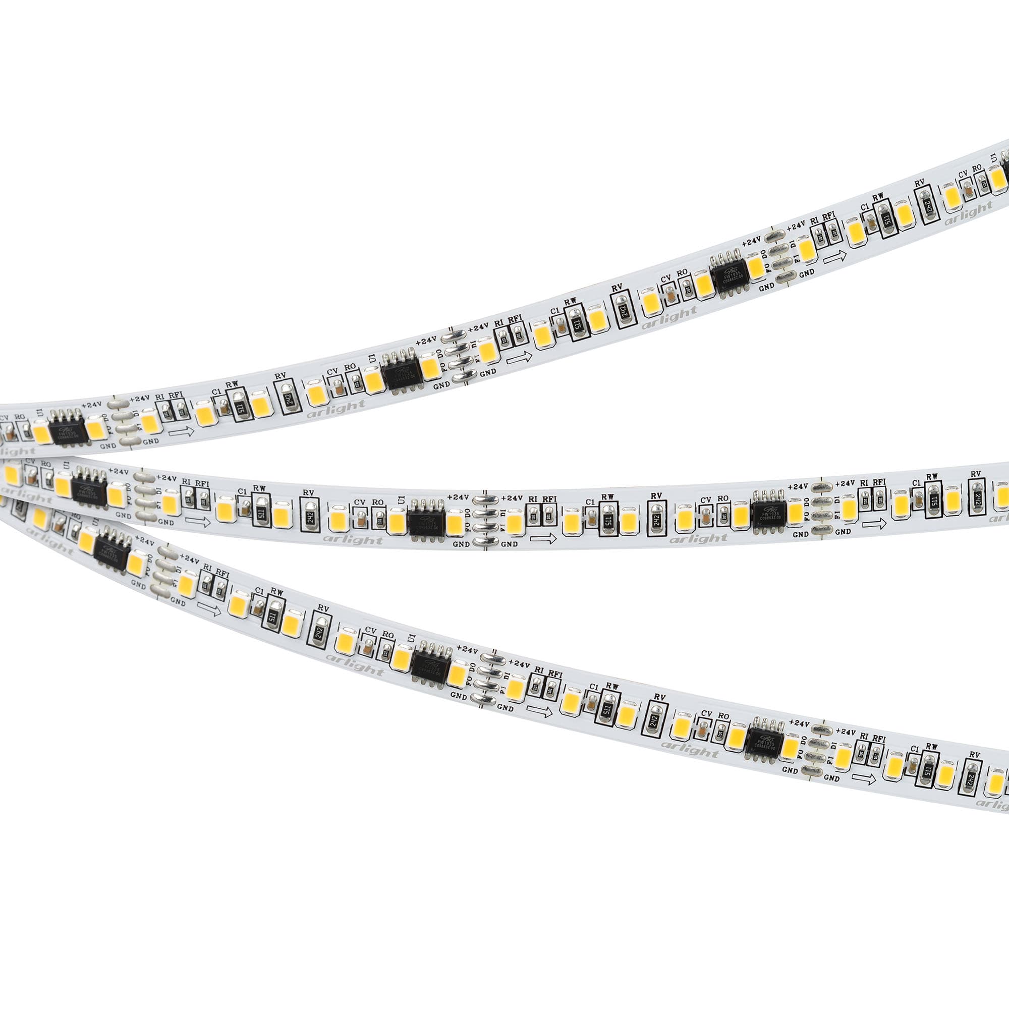 Светодиодная лента SPI-A120-10mm 24V Warm3000-PX6-BPT (11 W/m, IP20, 2835, 5m) (Arlight, бегущий огонь) 049436 — фото 3