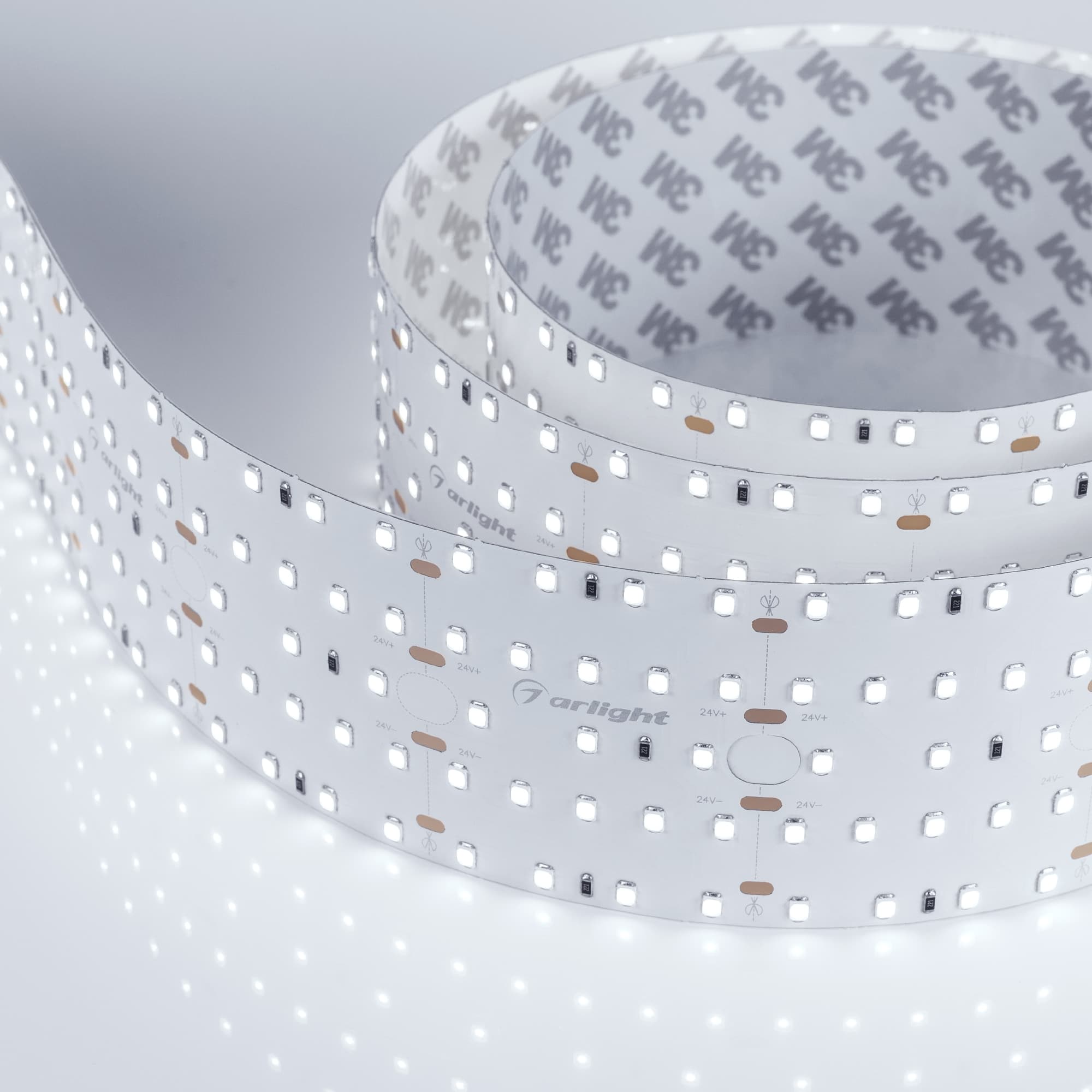 Светодиодная лента S2-2500 24V White 5500K 59mm (2835, 420 LED/m, LUX) (Arlight, 30 Вт/м, IP20) 021206 — фото 3