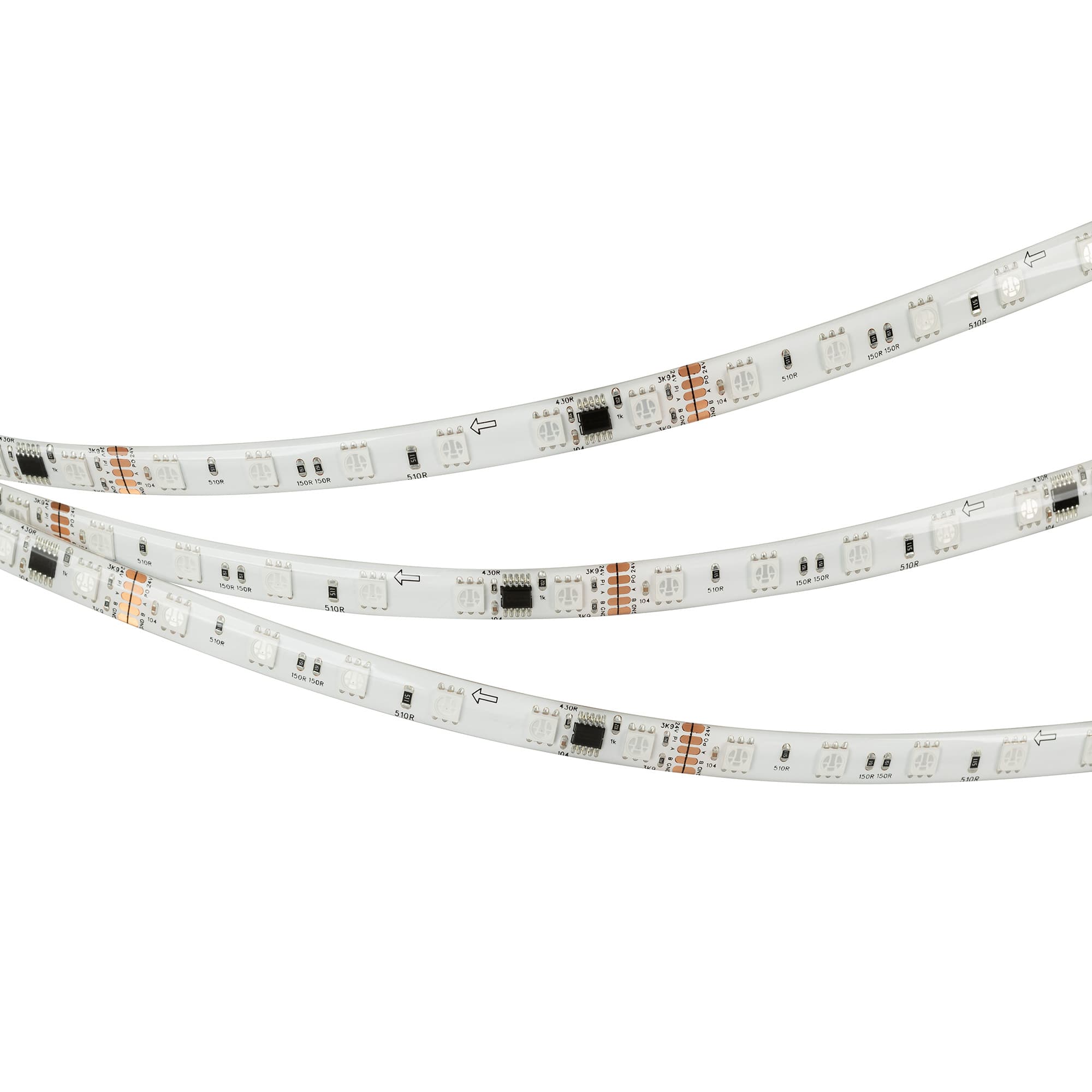 Светодиодная лента герметичная DMX-SE-B60-10mm 24V RGB-PX6 (14 W/m, IP65, 5060, 5m) (Arlight, -) 039607 — фото 3