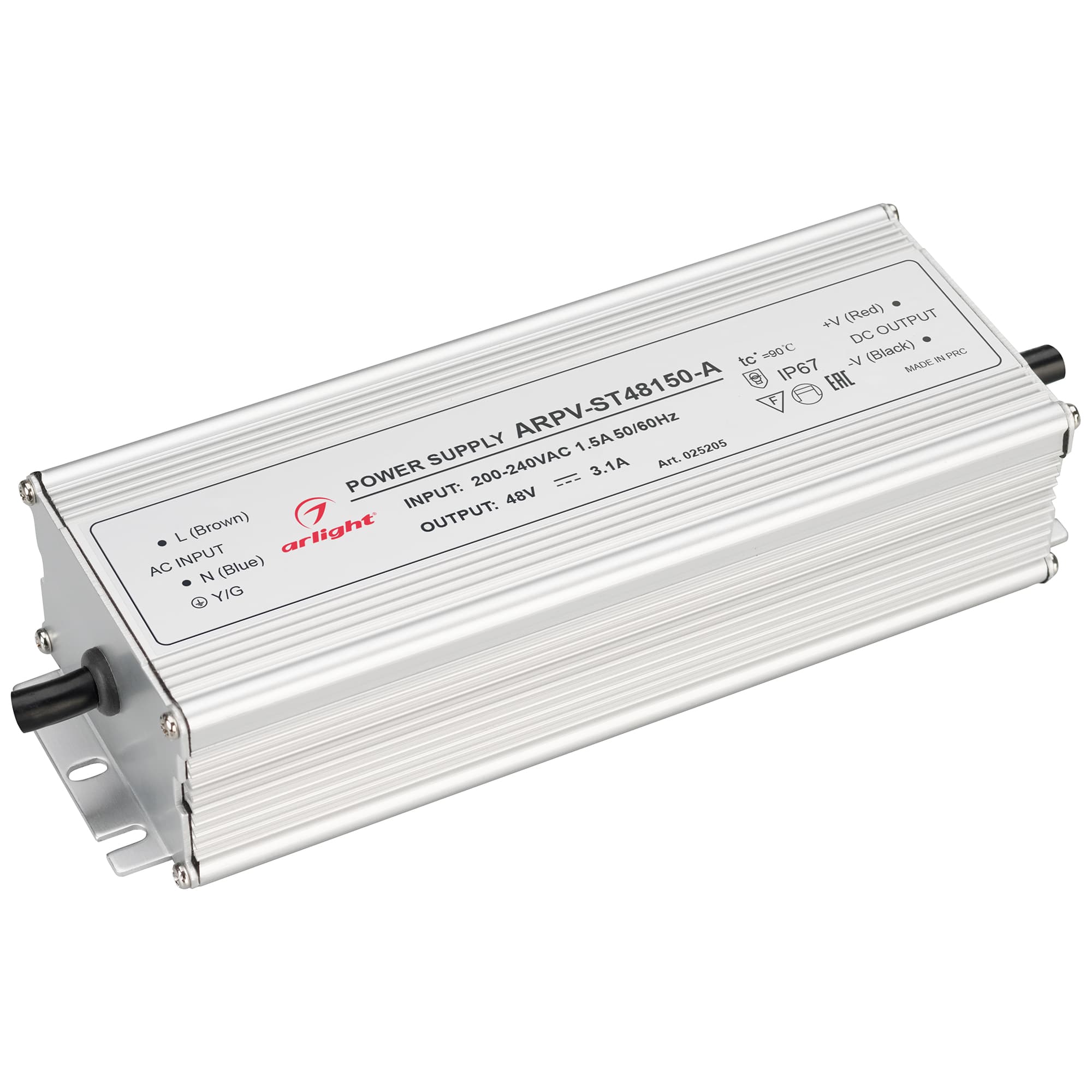 Блок питания ARPV-ST48150-A (48V, 3.1A, 150W) (Arlight, IP67 Металл, 3 года) 025205 — фото 1