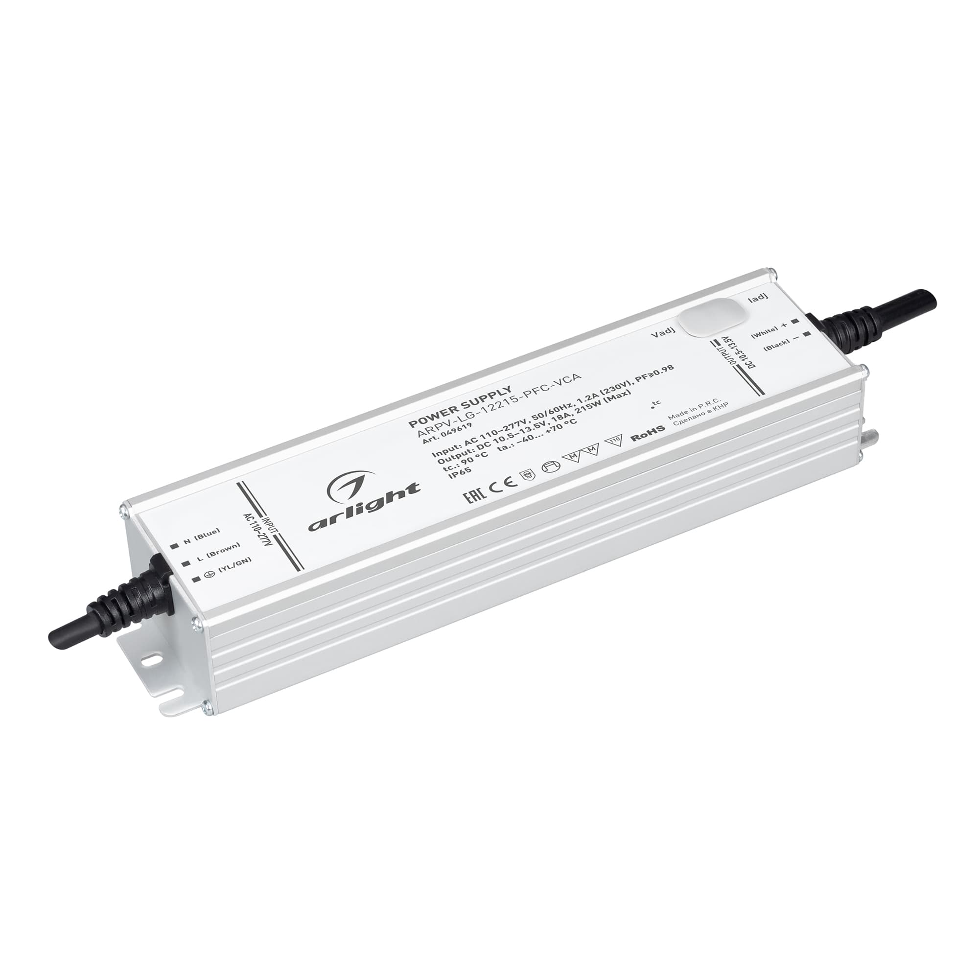 Блок питания ARPV-LG-12215-PFC-VCA (10.5-13.5V, 18A, 215W) (Arlight, IP65 Металл, 5 лет) 049619 — фото 1