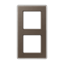 A VIVA Рамка 2-ная, стекло цвет мокко, Jung AV582GLMMO