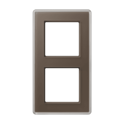 A VIVA Рамка 2-ная, стекло цвет мокко, Jung AV582GLMMO