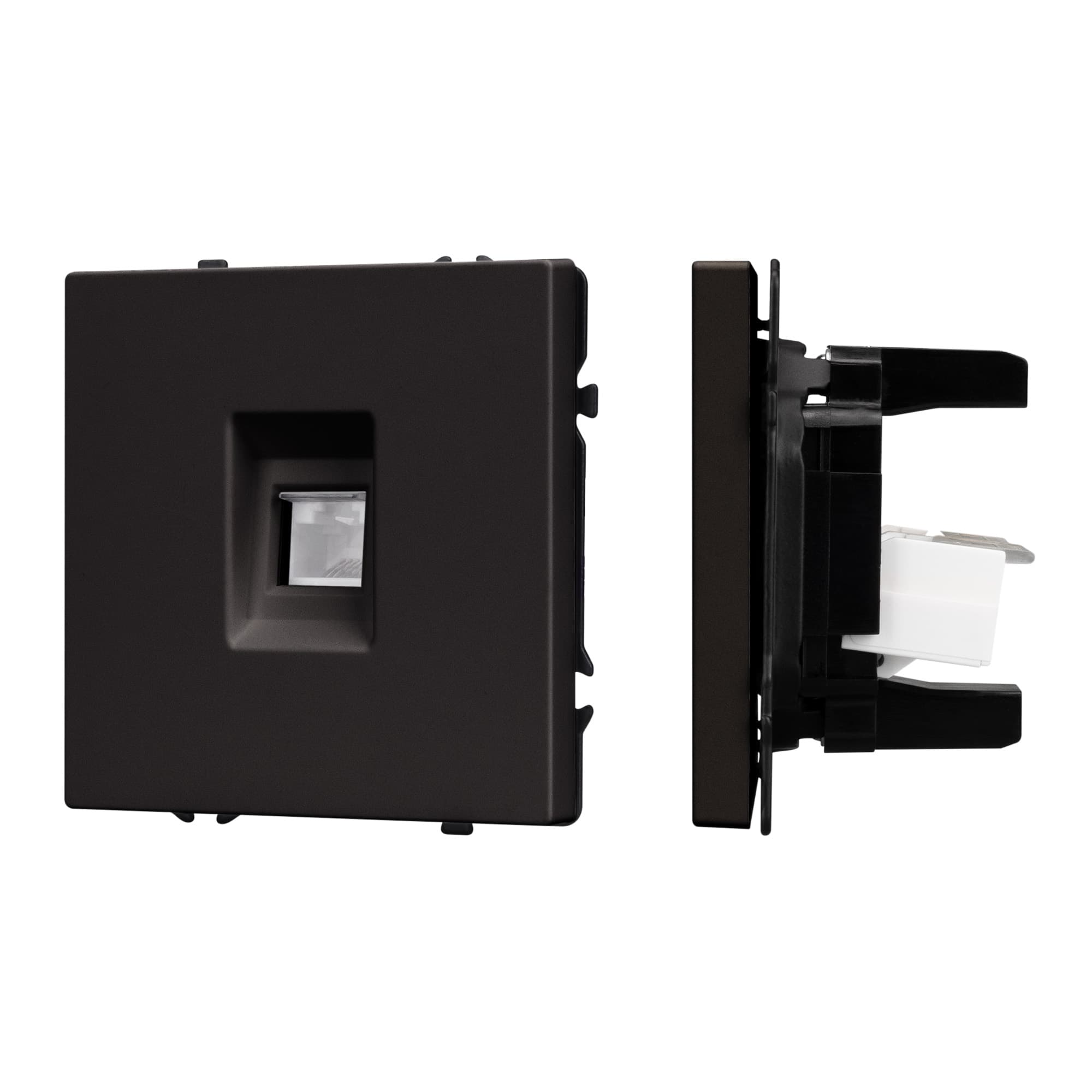 Механизм компьютерной розетки SCT-NOBE-MPC1-SFPL-BK (RJ-45, CAT6) (Arlight, Черный оникс) 054305