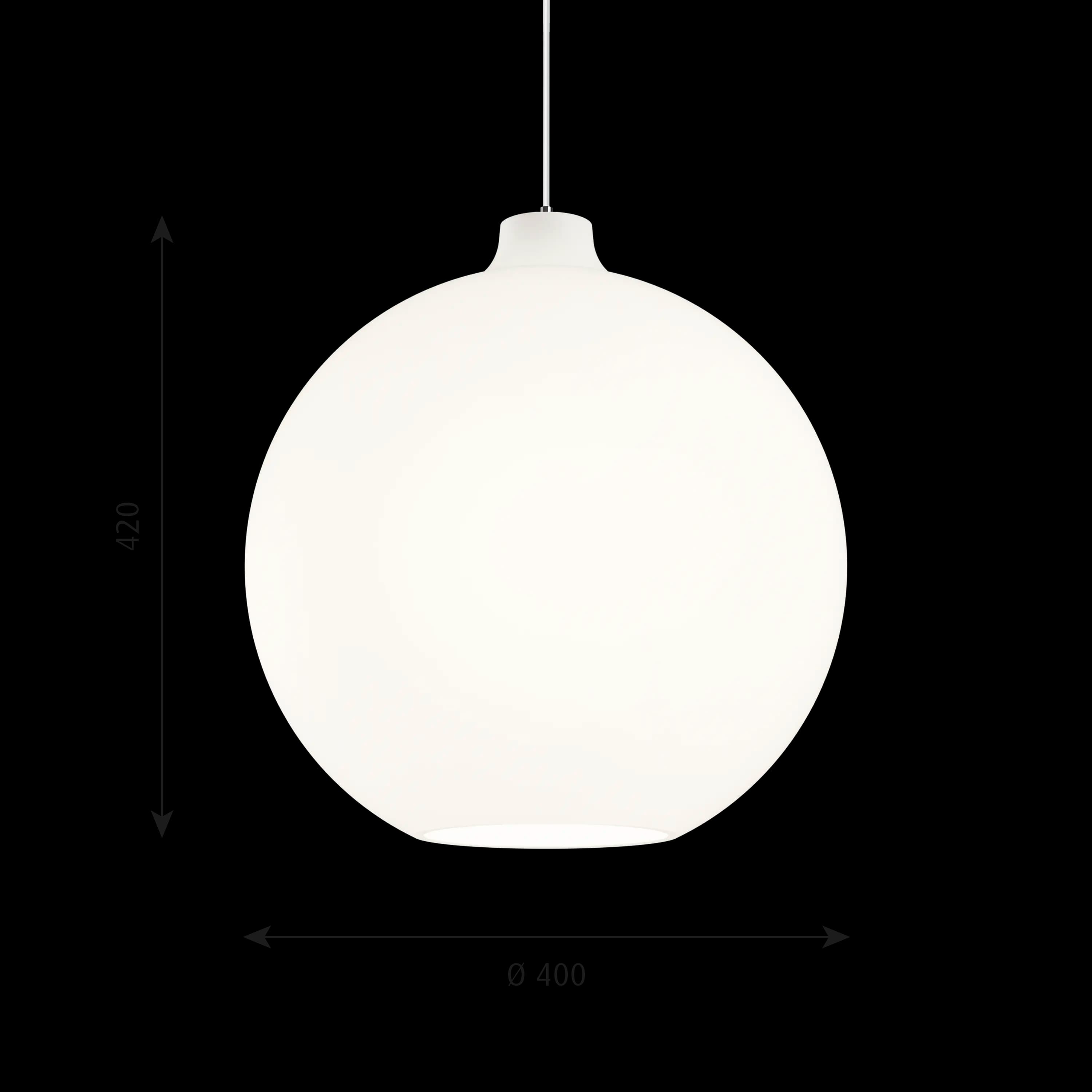Louis Poulsen Wohlert Pendant White opal glass Ø 400 — фото 7