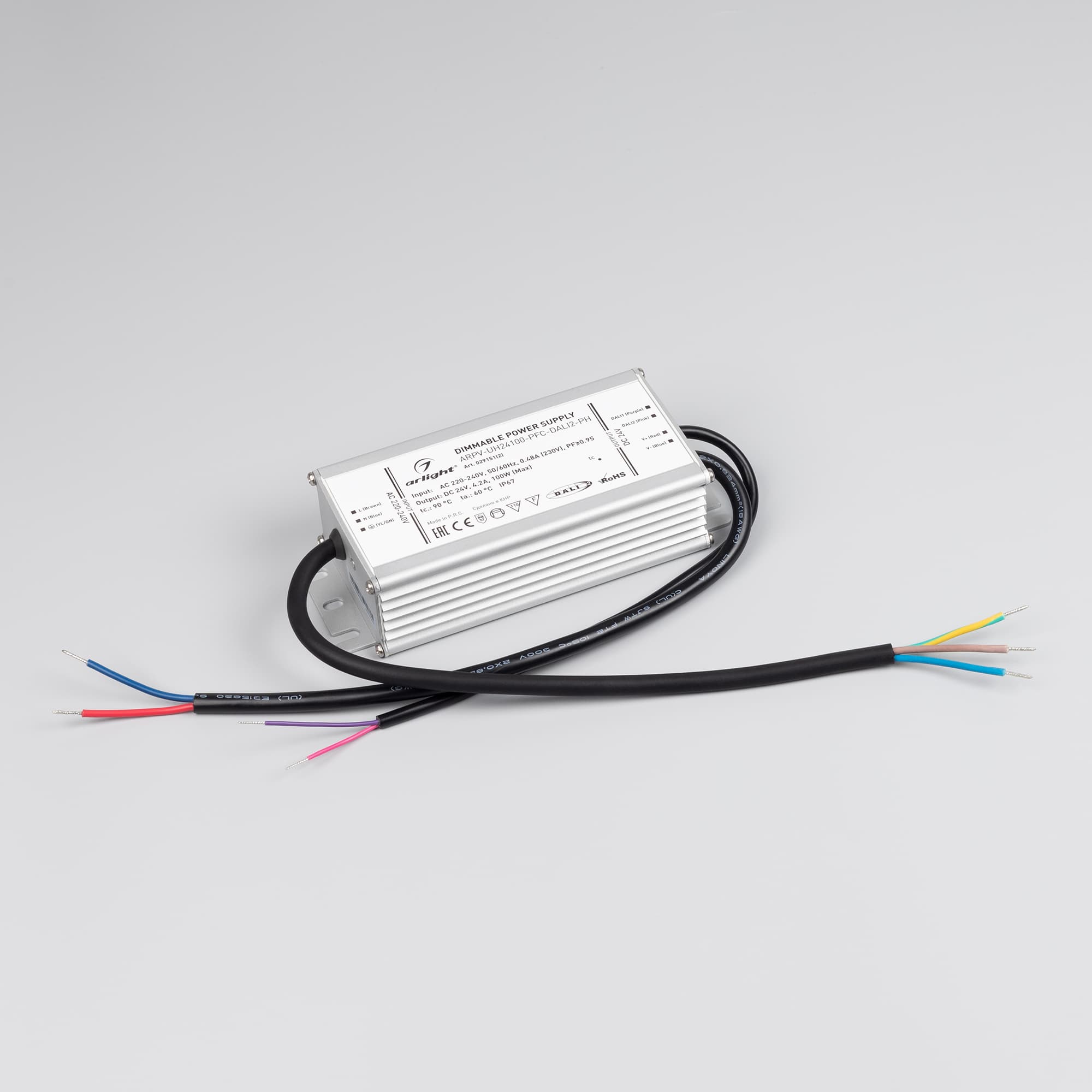 Блок питания ARPV-UH24100-PFC-DALI2-PH (24V, 4.2A, 100W) (Arlight, IP67 Металл, 7 лет) 029151(2) — фото 2