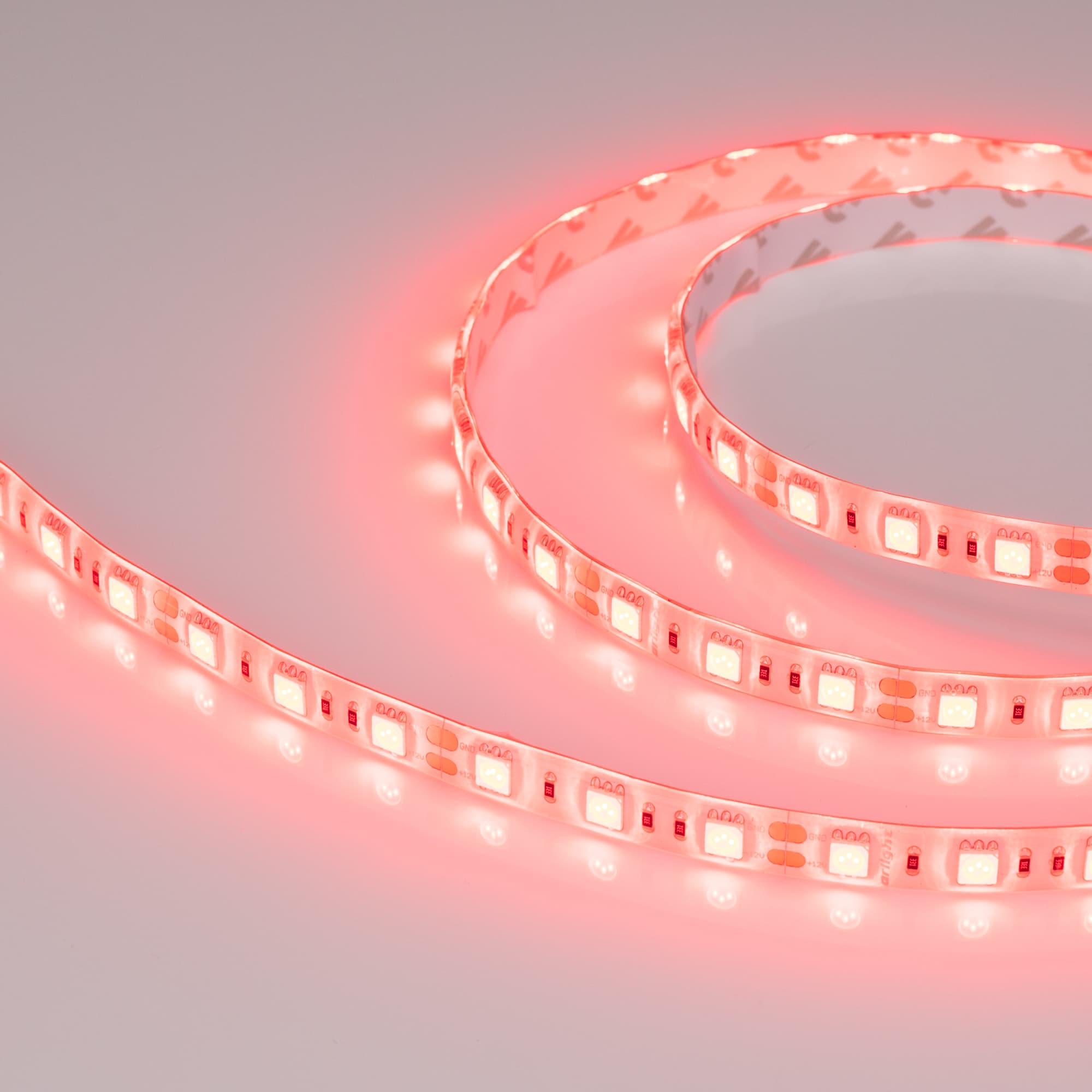 Светодиодная лента RTW 2-5000SE 12V Red 2x (5060, 300 LED, LUX) (Arlight, 14.4 Вт/м, IP65) 015445 — фото 2