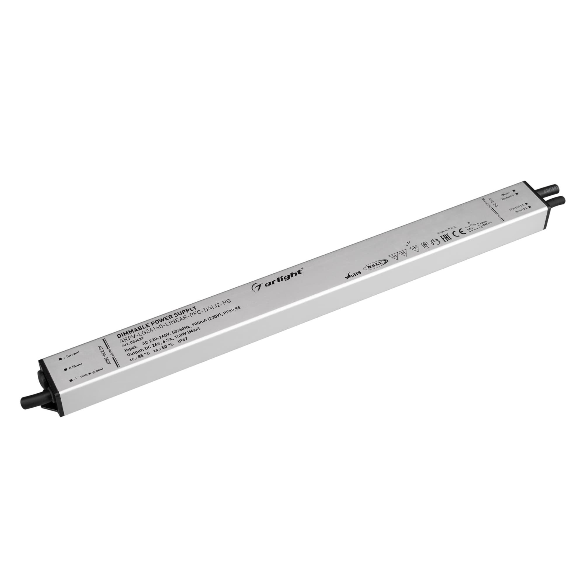 Блок питания ARPV-LG24160-LINEAR-PFC-DALI2-PD (24V, 6.7A, 160W) (Arlight, IP67 Металл, 5 лет) 033429 Arlight — фото 1