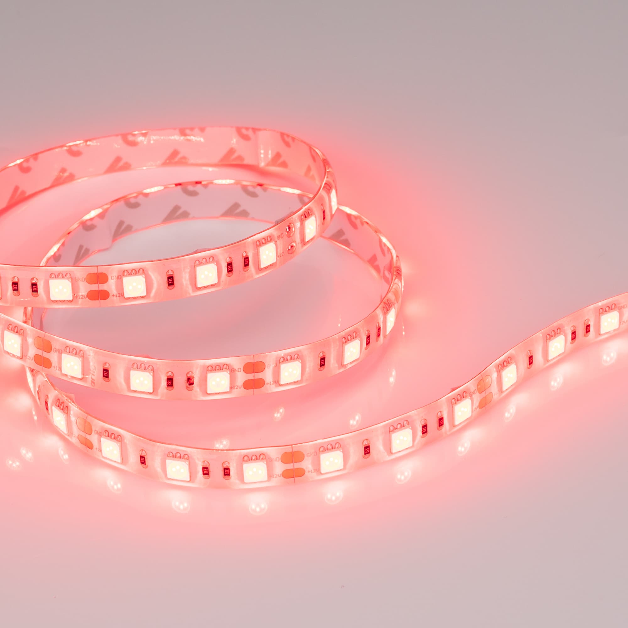 Светодиодная лента RTW 2-5000SE 12V Red 2x (5060, 300 LED, LUX) (Arlight, 14.4 Вт/м, IP65) 015445 — фото 3