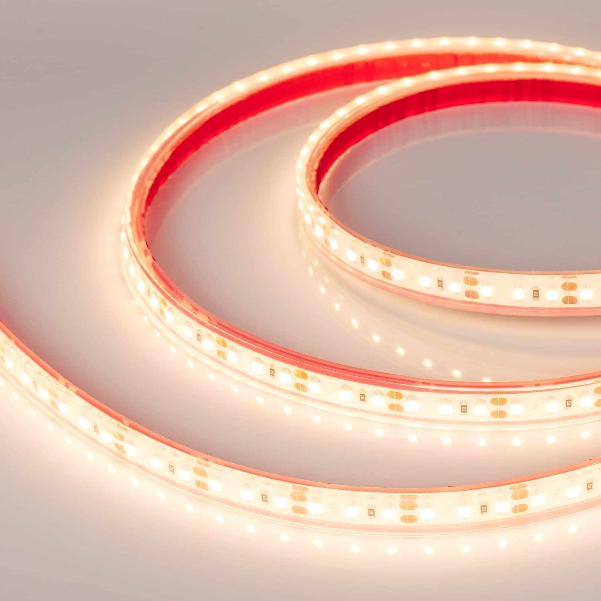 Светодиодная лента RTW 2-5000PGS 12V Warm 2x (3528, 600 LED, LUX) (Arlight, 9.6 Вт/м, IP67) 013528(1) — фото 2
