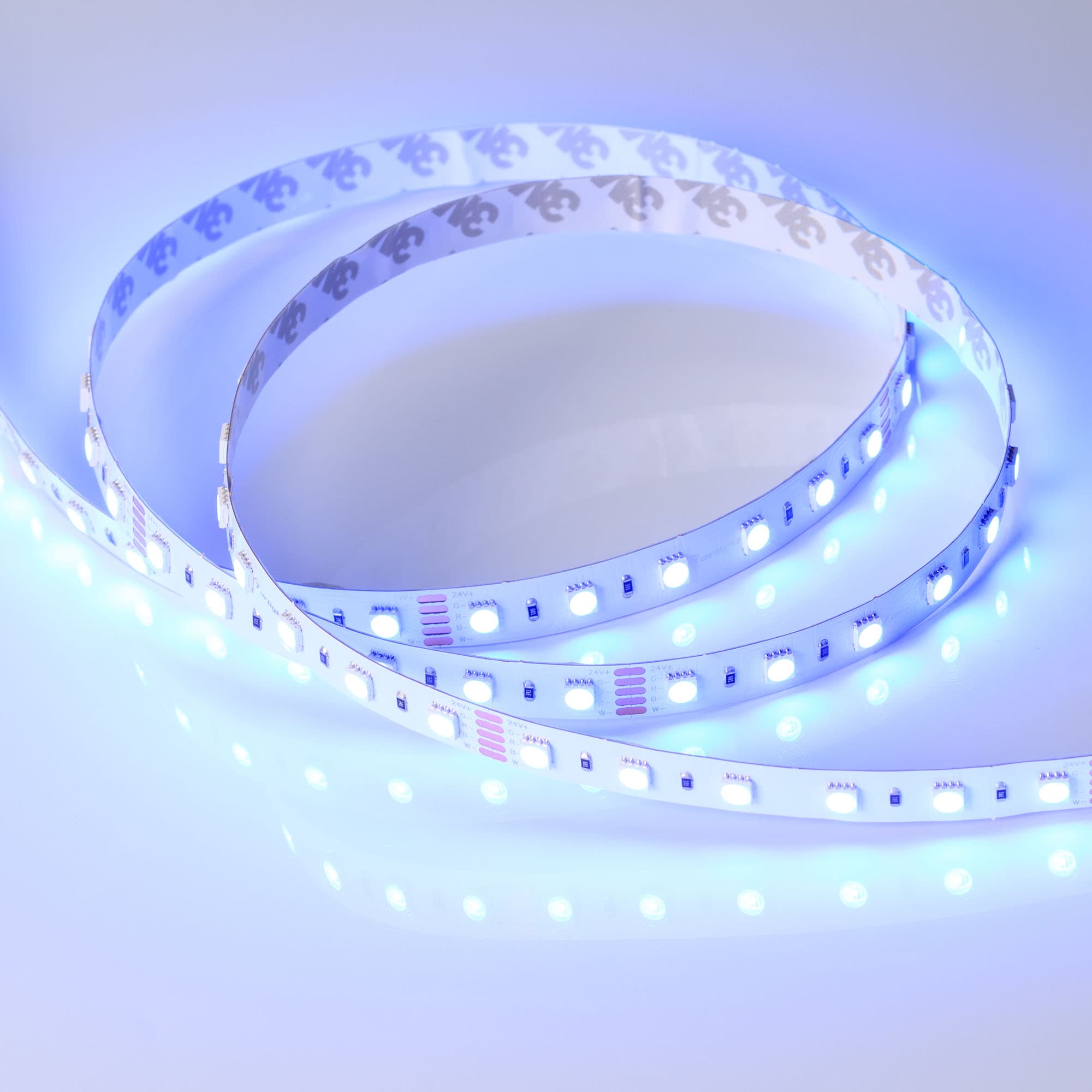 Светодиодная лента RT 2-5000 24V RGBW-One Day 2x (5060, 300 LED, LUX) (Arlight, 19.2 Вт/м, IP20) 019151 — фото 4
