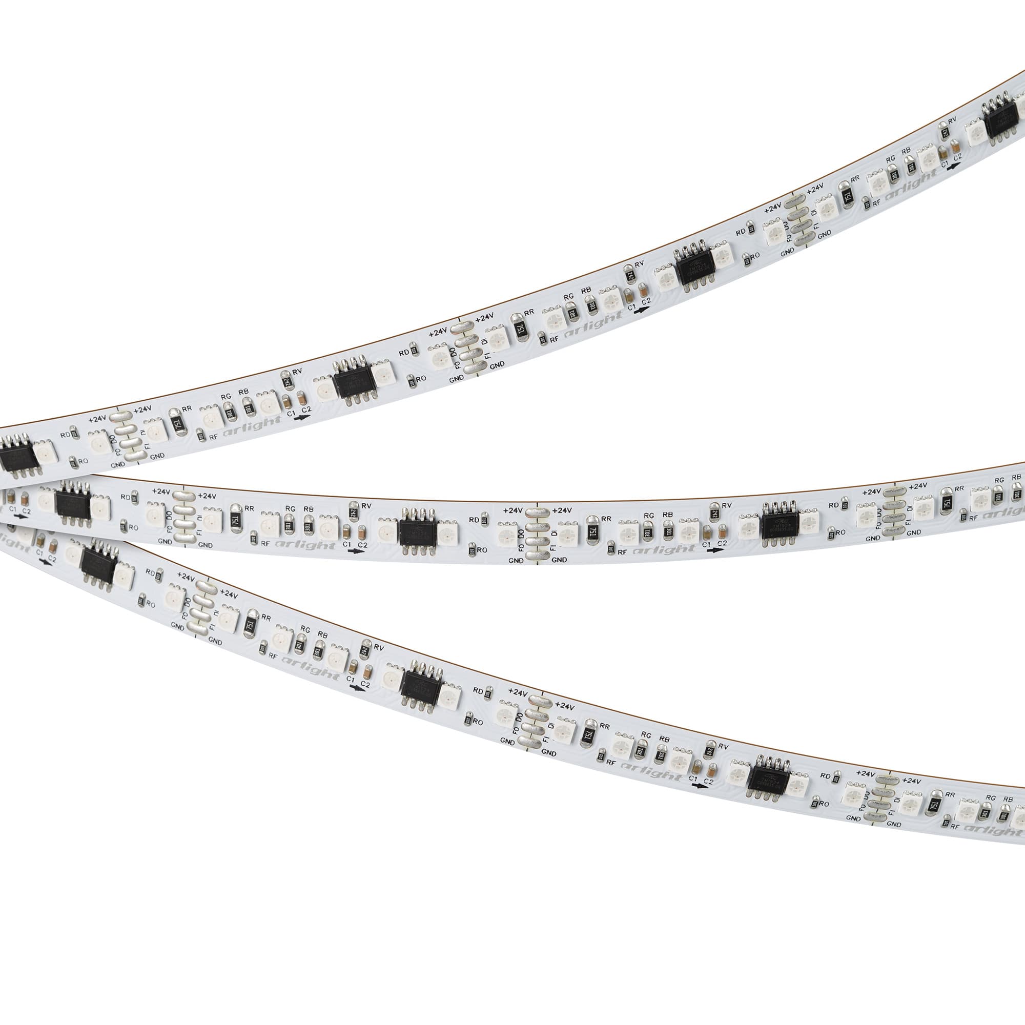 Светодиодная лента SPI-A120-10mm 24V RGB-PX6-BPT (23 W/m, IP20, 2835, 5m) (Arlight, бегущий огонь) 046871 — фото 4