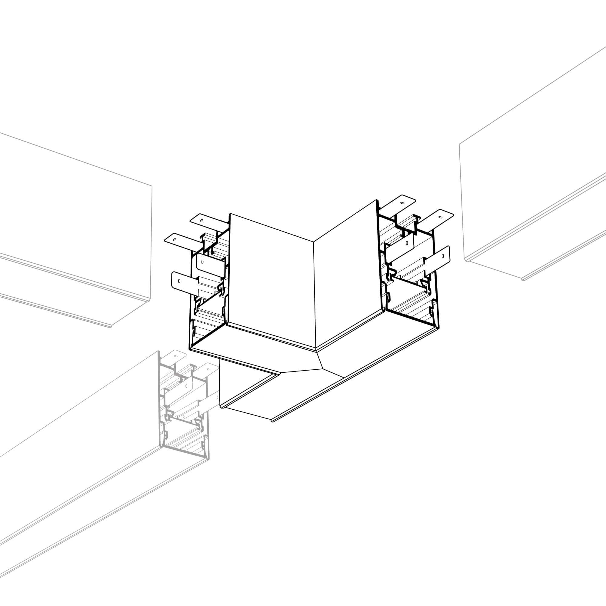 Угол S2-LINE-4067-T90 тройной (Arlight, Металл) 021254 Arlight — фото 2