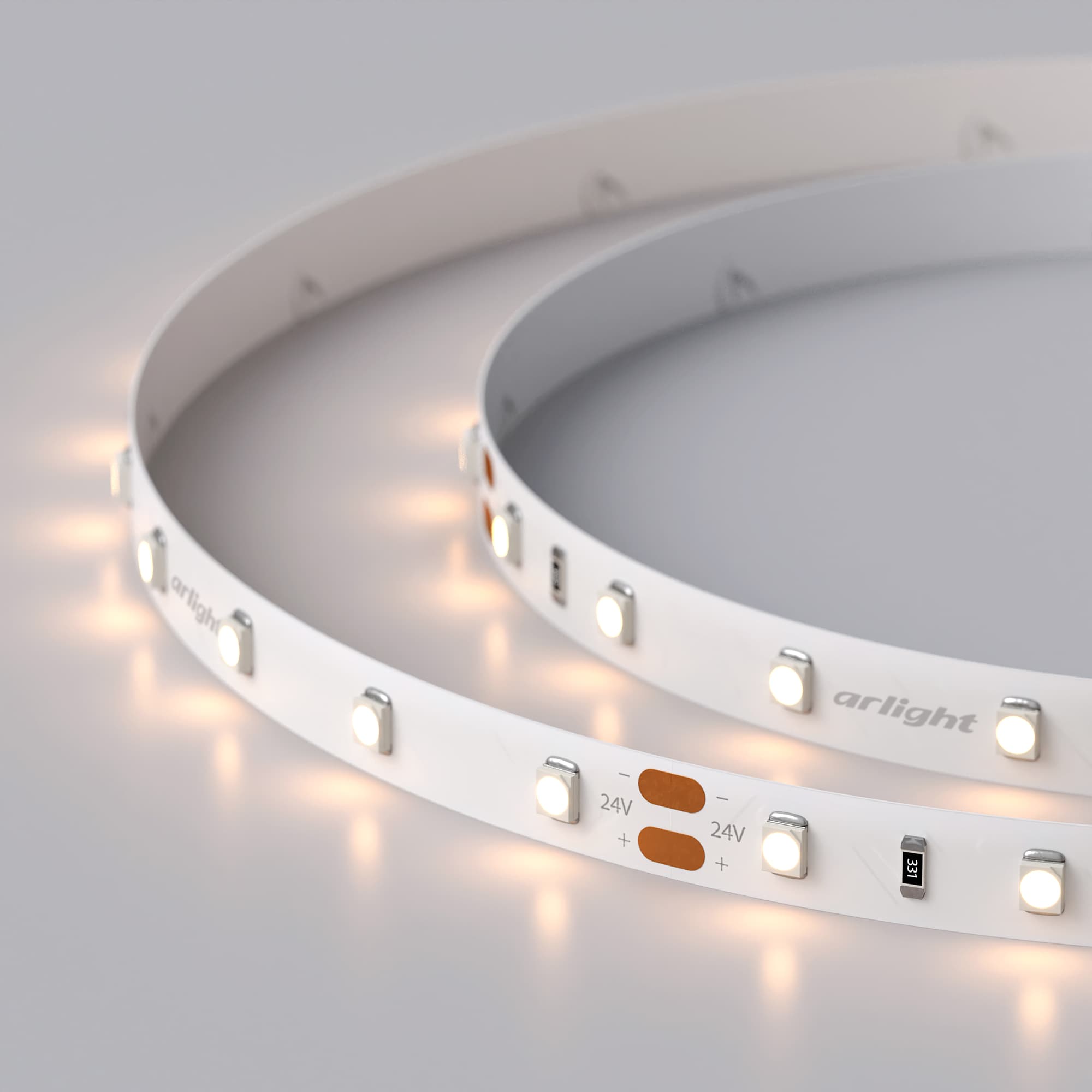 Светодиодная лента RT 2-5000 24V Warm3000 (3528, 300 LED, LUX) (Arlight, 4.8 Вт/м, IP20) 024110(B) — фото 3