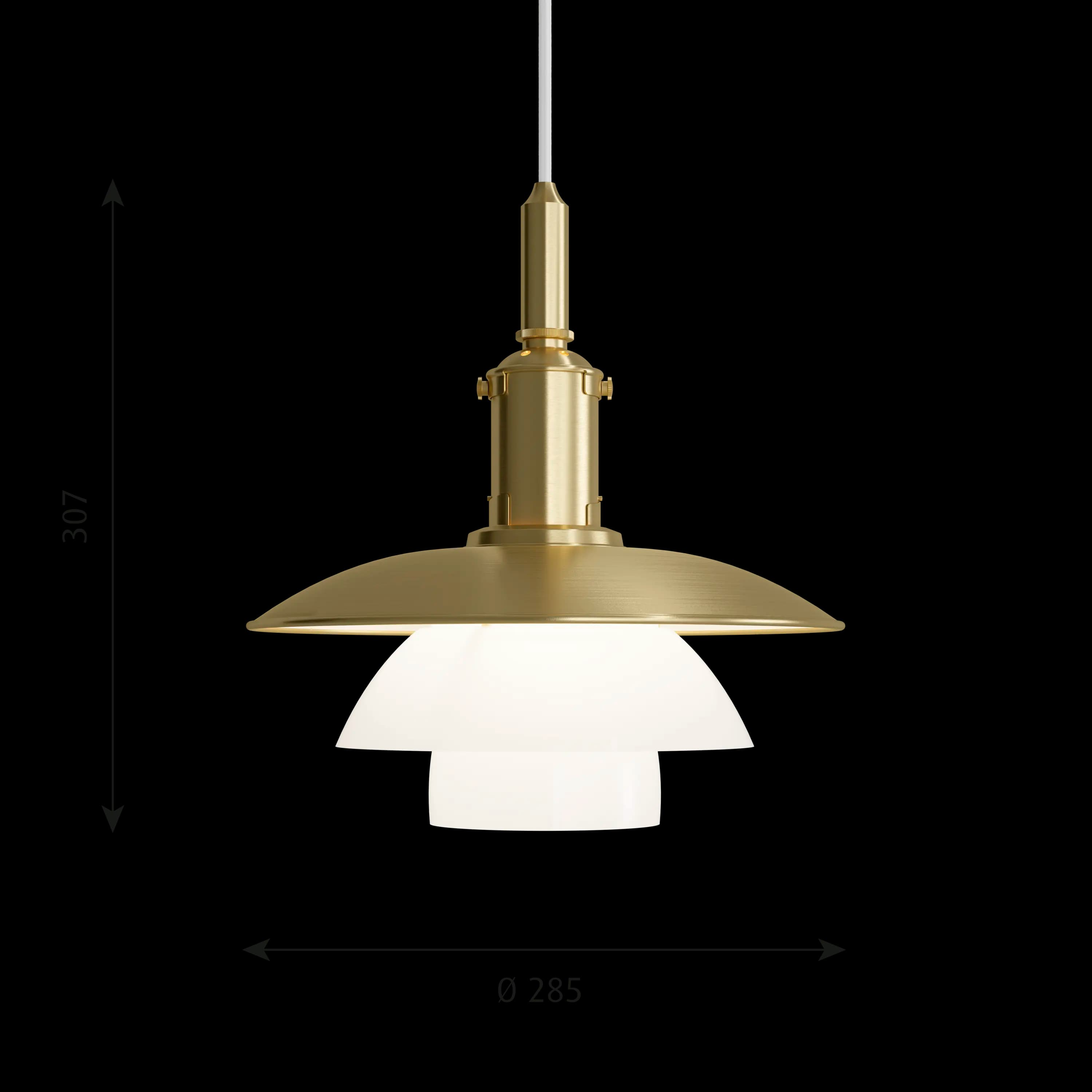 Louis Poulsen PH 3/3 Brass Opal Glass Pendant Brass/opal glass — фото 3
