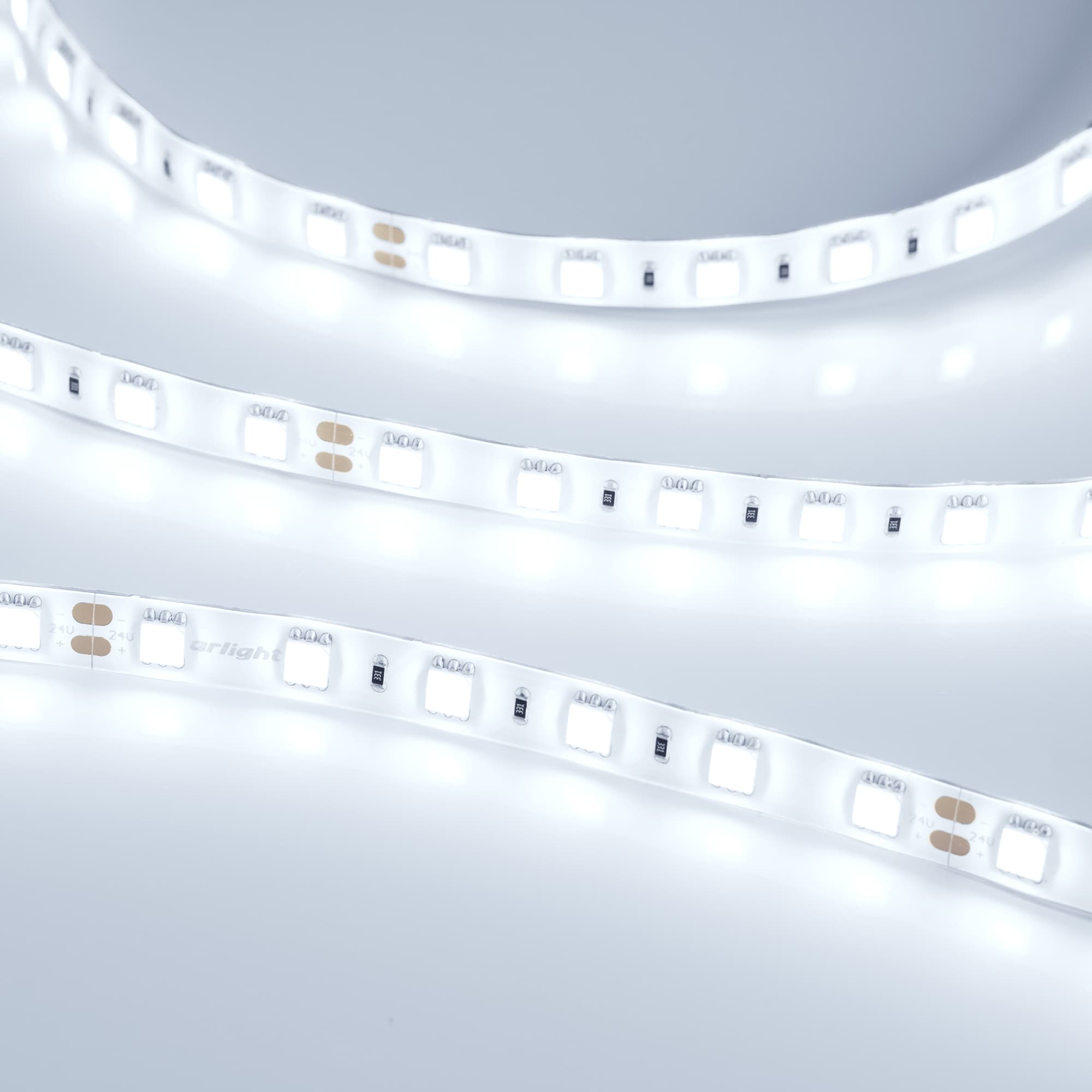 Светодиодная лента RTW 2-5000SE 24V Cool 2x (5060, 300 LED, LUX) (Arlight, 14.4 Вт/м, IP65) 016847 — фото 3
