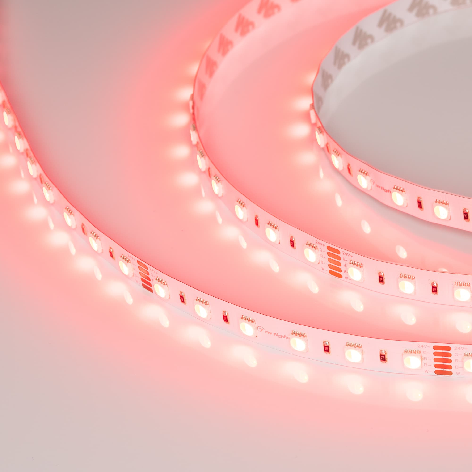 Светодиодная лента RT-B60-12mm 24V RGBW-Warm-4-in-1 (19.2 W/m, IP20, 5060, 5m) (Arlight, Открытый) 019152(2) Arlight — фото 1