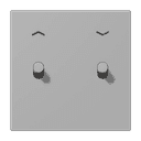 Накладка 2 тумблерами, с символами стрелок, Jung LC12-5PR0204