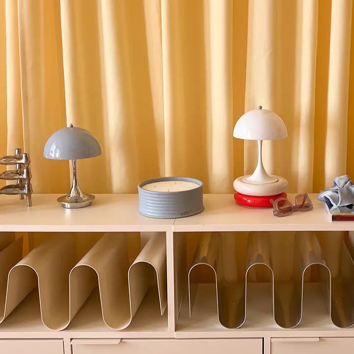 Louis Poulsen Panthella 160 Portable Lamp Chrome opal blue grey — фото 7