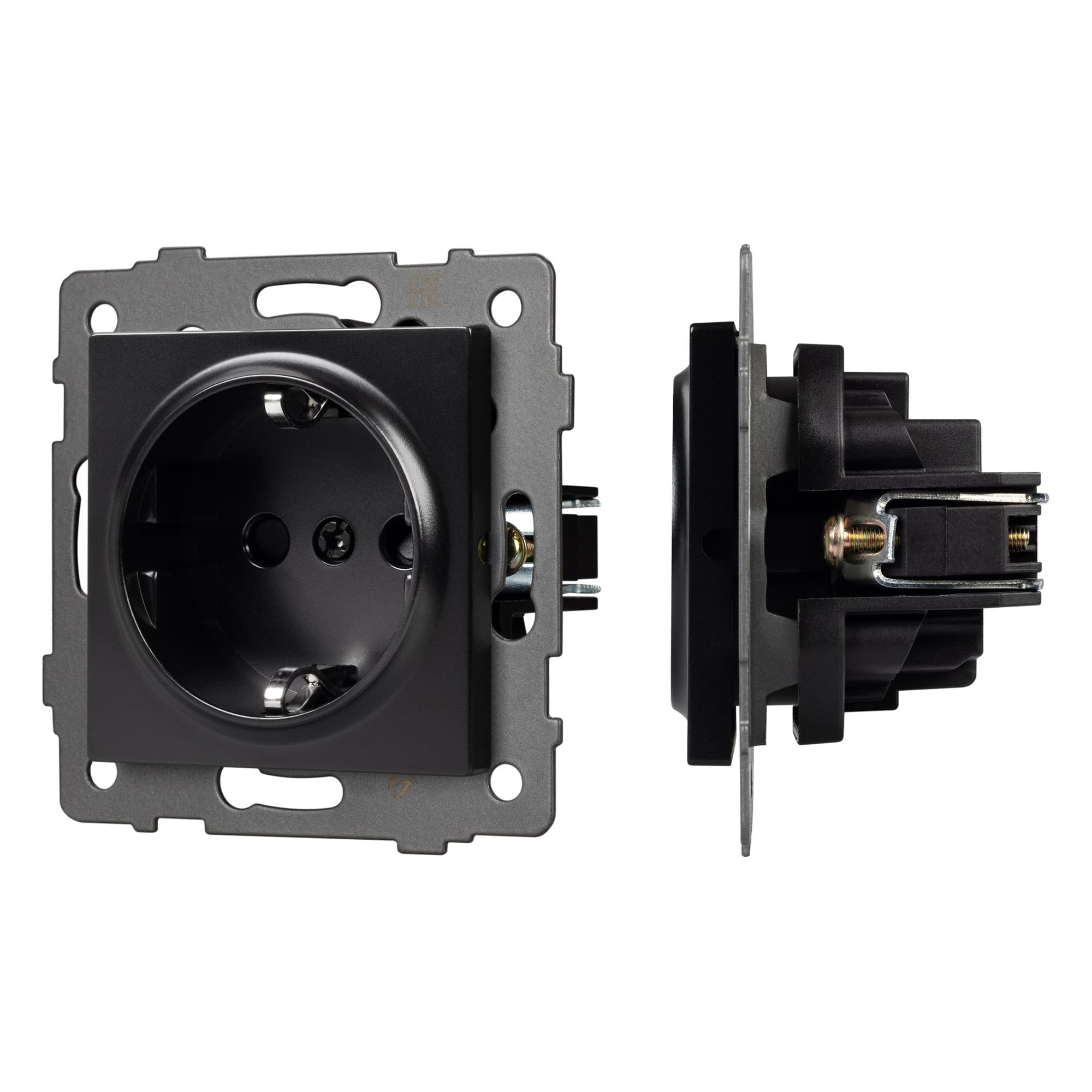 Механизм электрической розетки SCT-MEU1-PL-BK-V (250V, 16A) (Arlight, -) 049815