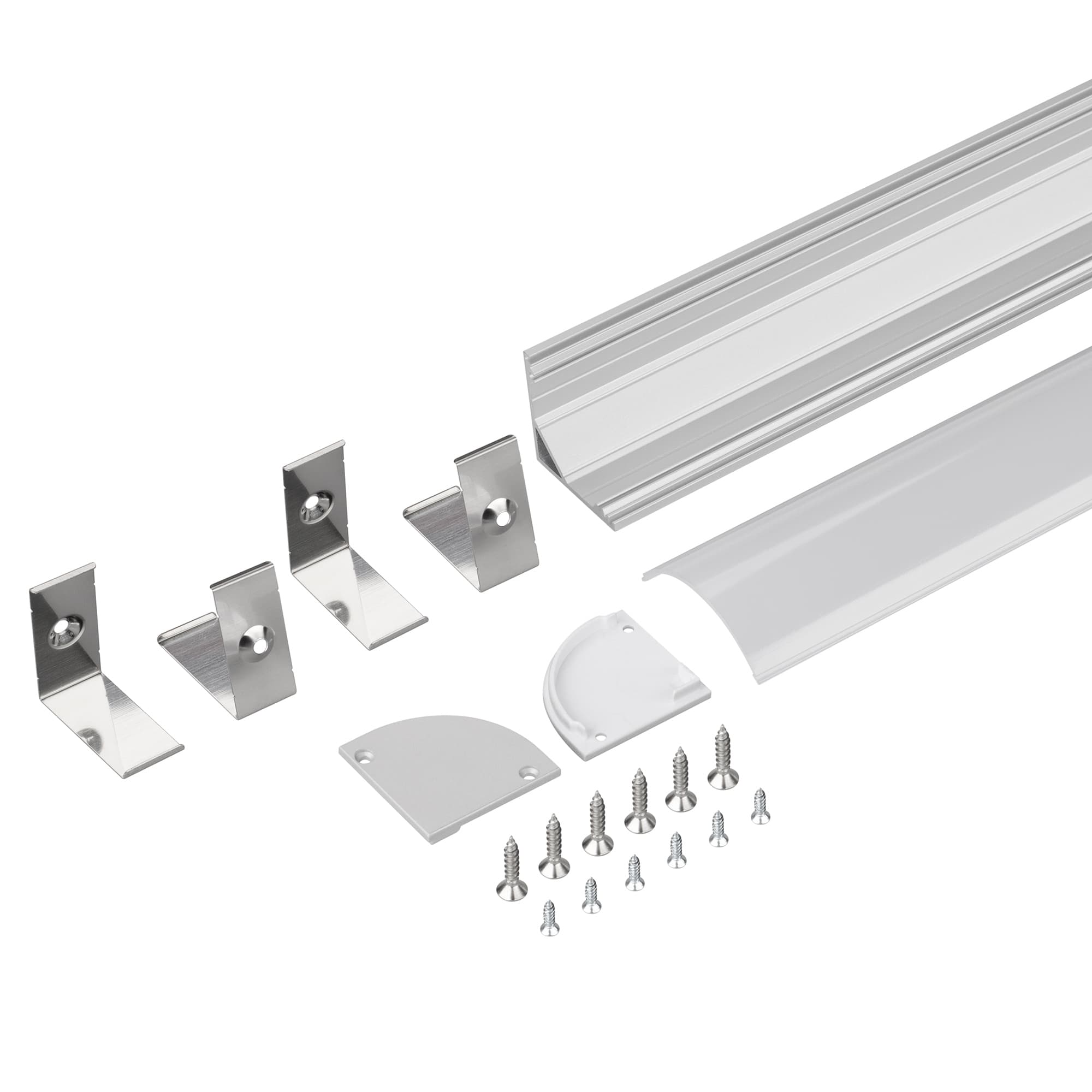 Профиль с экраном SL-KANT-H30-2000 ANOD+OPAL (Arlight, Алюминий) 036846 — фото 4