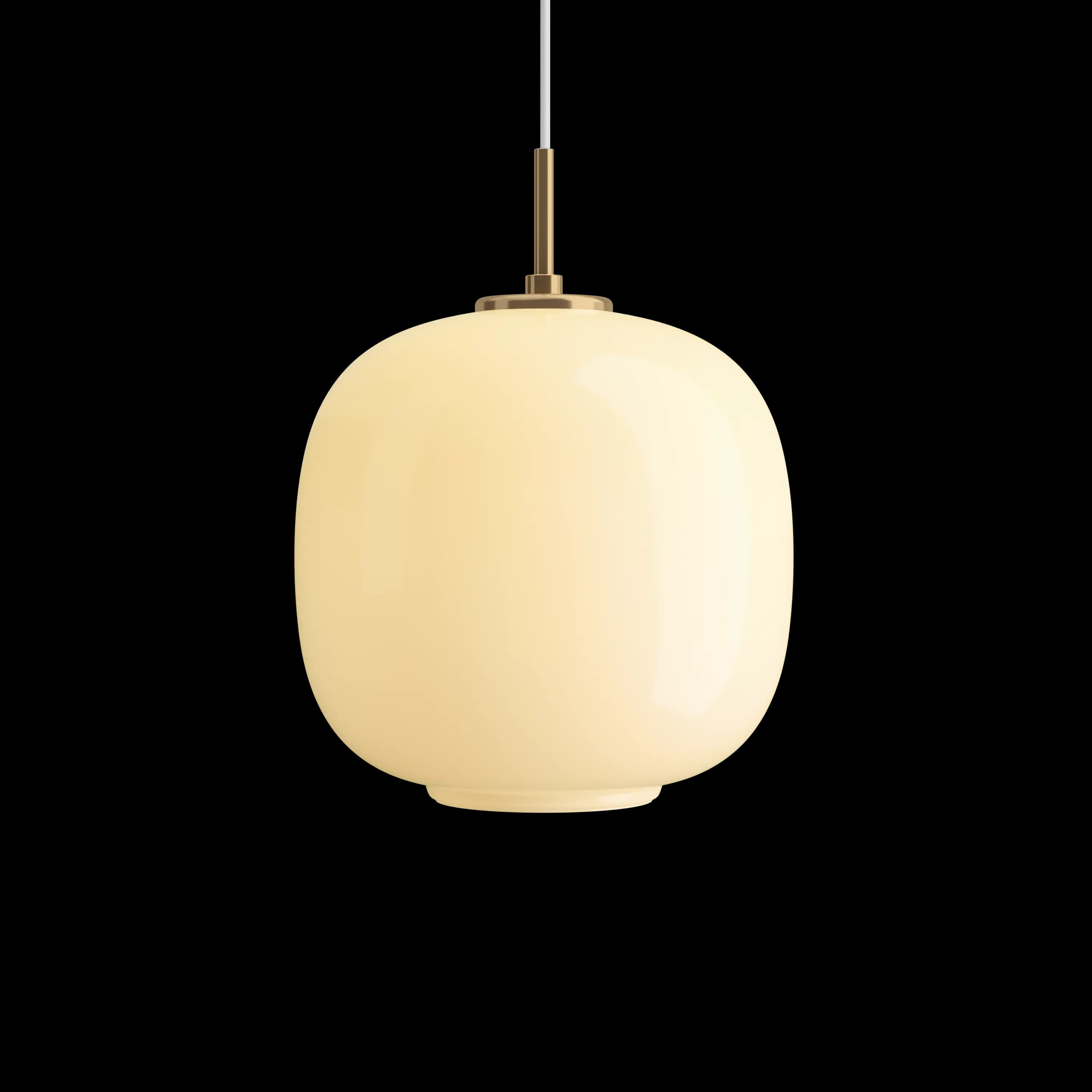 Louis Poulsen VL 45 Radiohus Pendant Brass/glossy pale yellow glass Ø 250 — фото 1