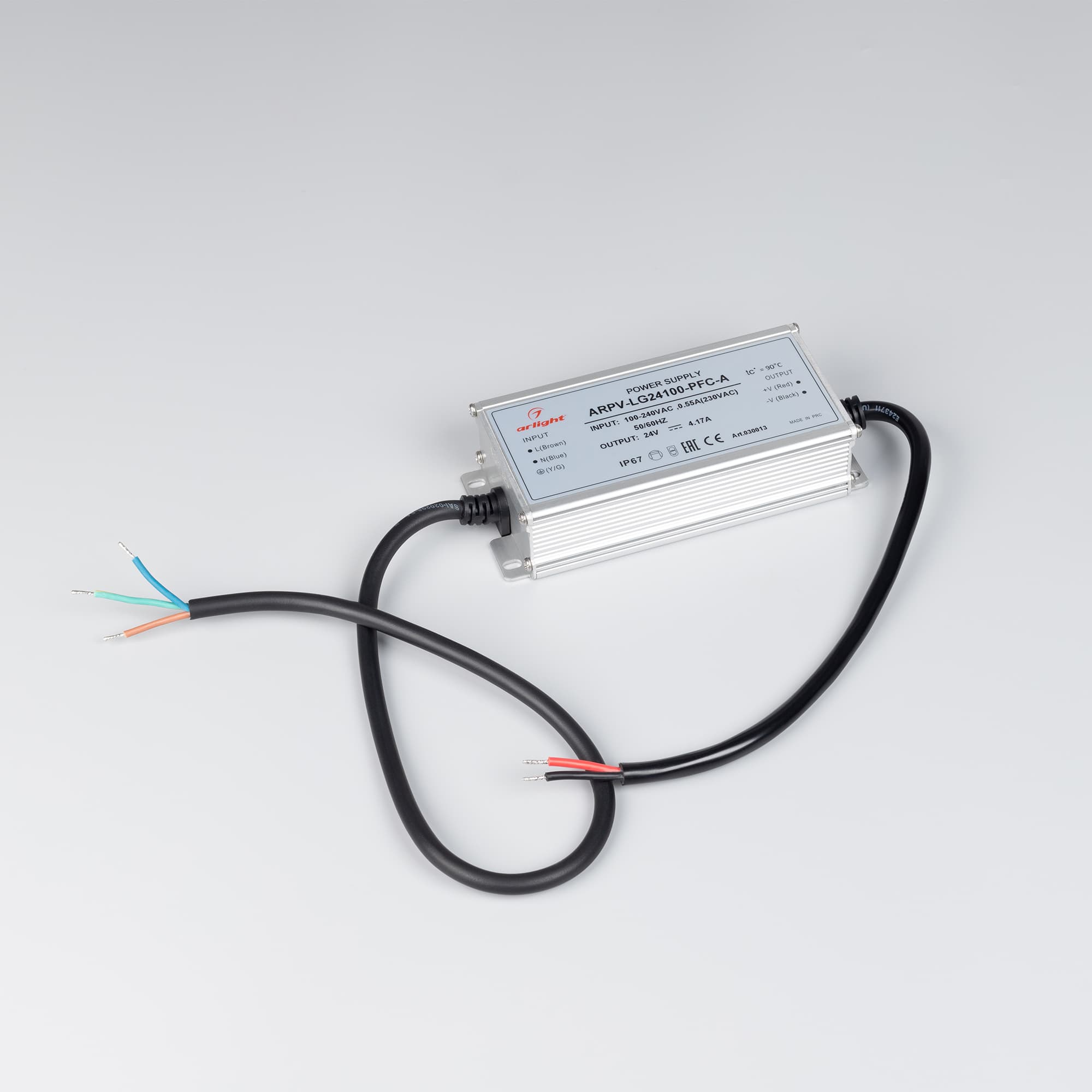 Блок питания ARPV-LG24100-PFC-A (24V, 4.17A, 100W) (Arlight, IP67 Металл, 5 лет) 030013 — фото 2