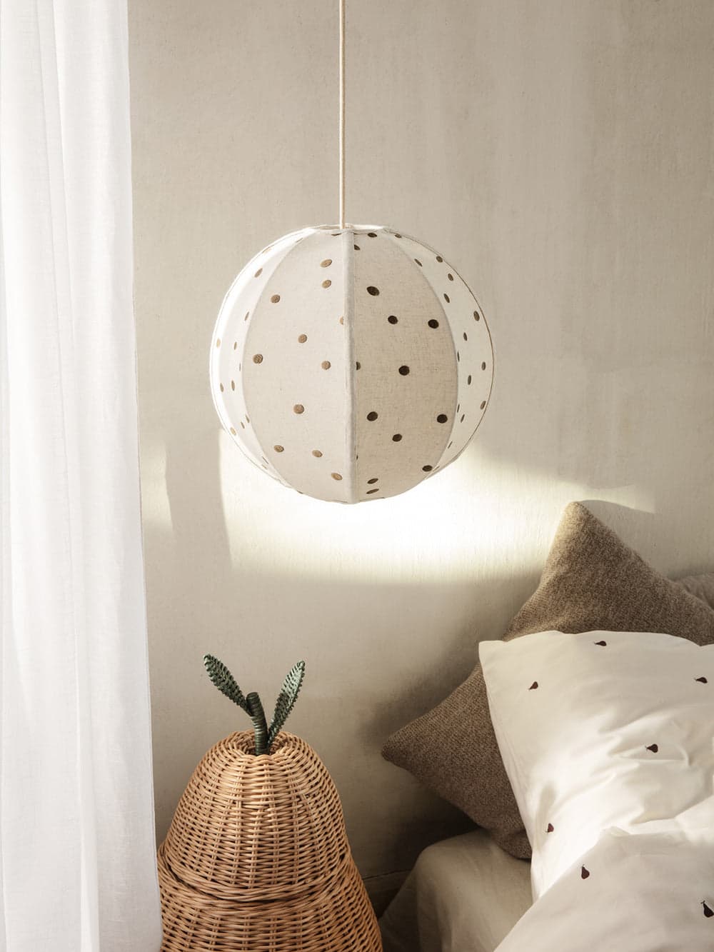 Ferm Living Dots Embroidered Textile Lampshade ferm LIVING — фото 3