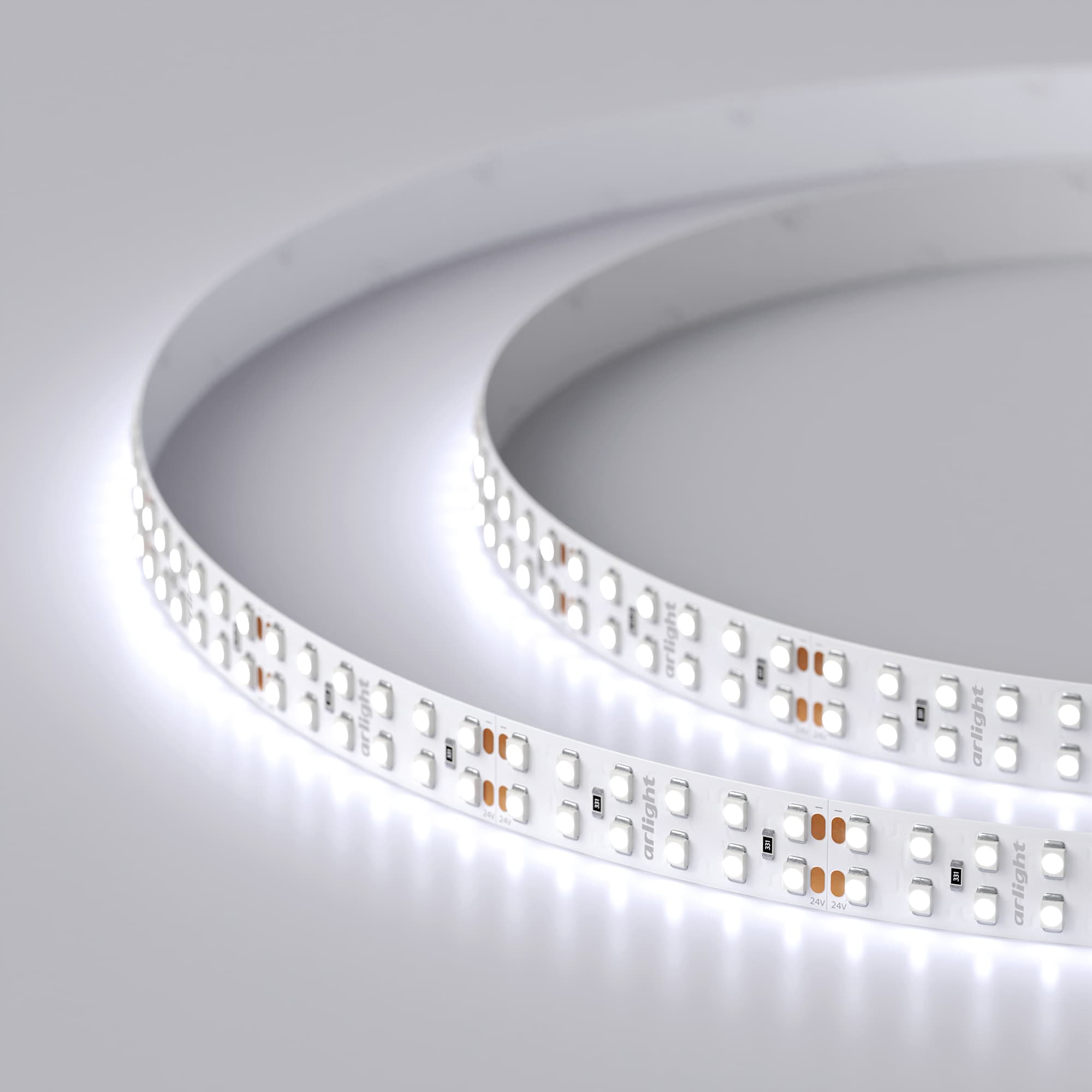 Светодиодная лента RT 2-5000 24V Cool 8K 2x2 (3528, 1200 LED, LUX) (Arlight, 19.2 Вт/м, IP20) 013746(B) — фото 4