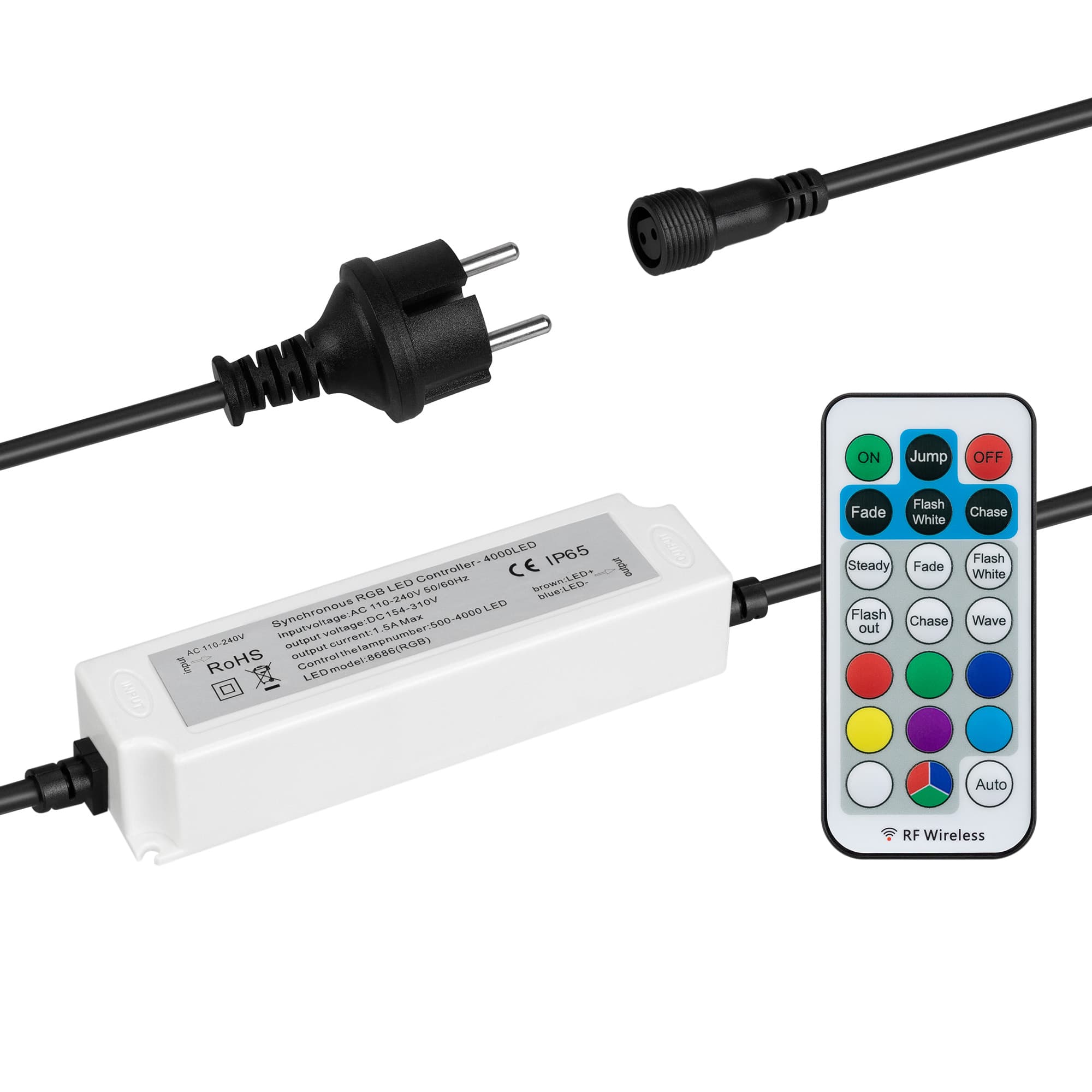 Arlight Контроллер ARD-CLASSIC-SYNC-RGB-4000LED Black (230V, 370W, RF ПДУ) (Ardecoled, Закрытый) 031214