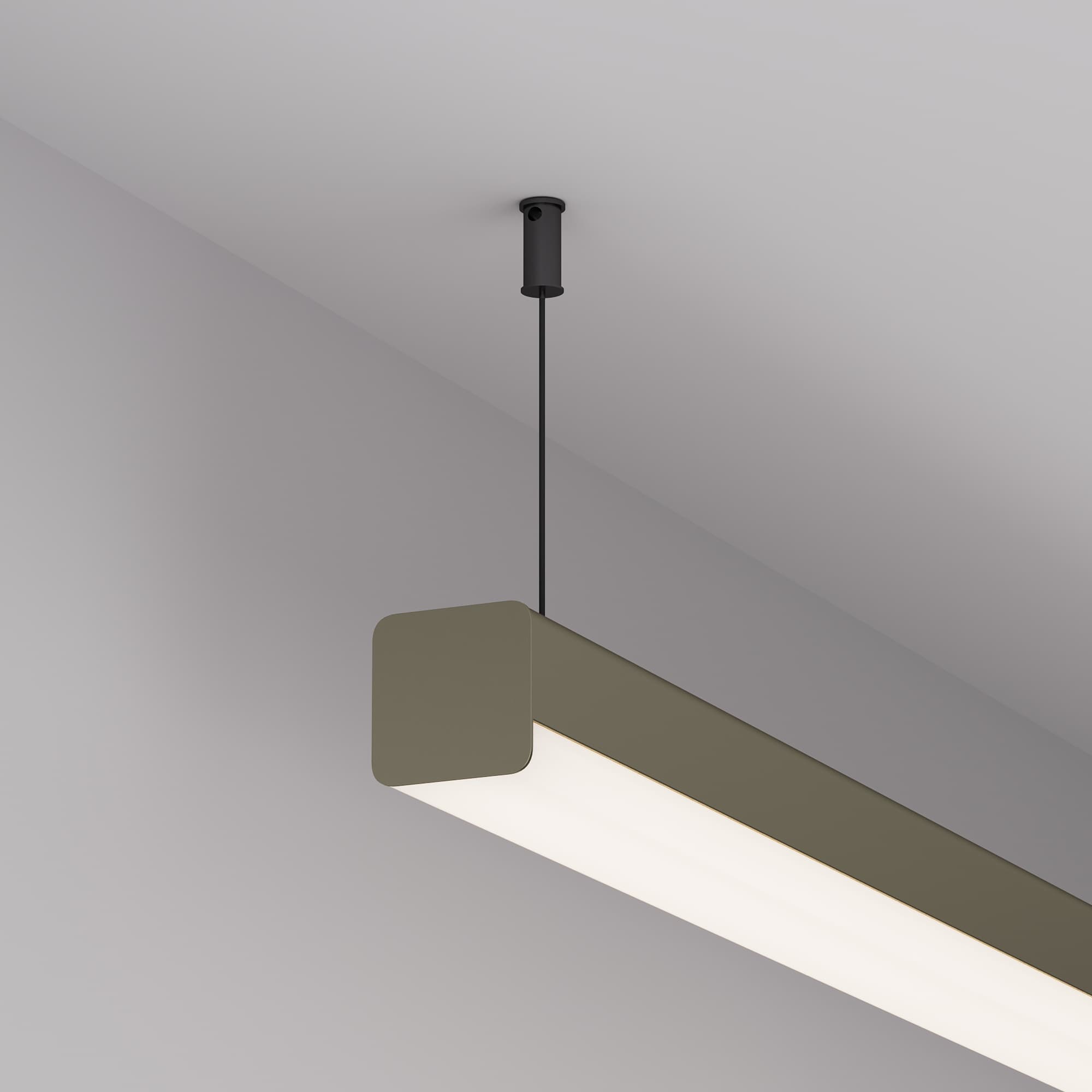 Профиль с экраном LINE-D-3030-2000 SQUARE OLIVE GREY+OPAL (Arlight, Алюминий) 055097 Arlight — фото 4