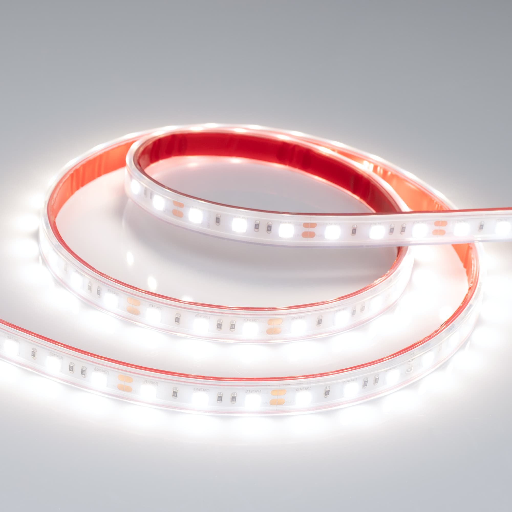 Светодиодная лента RTW 2-5000P 12V White6000 2x (5060, 300 LED, LUX) (Arlight, 14.4 Вт/м, IP66) 012388 — фото 3
