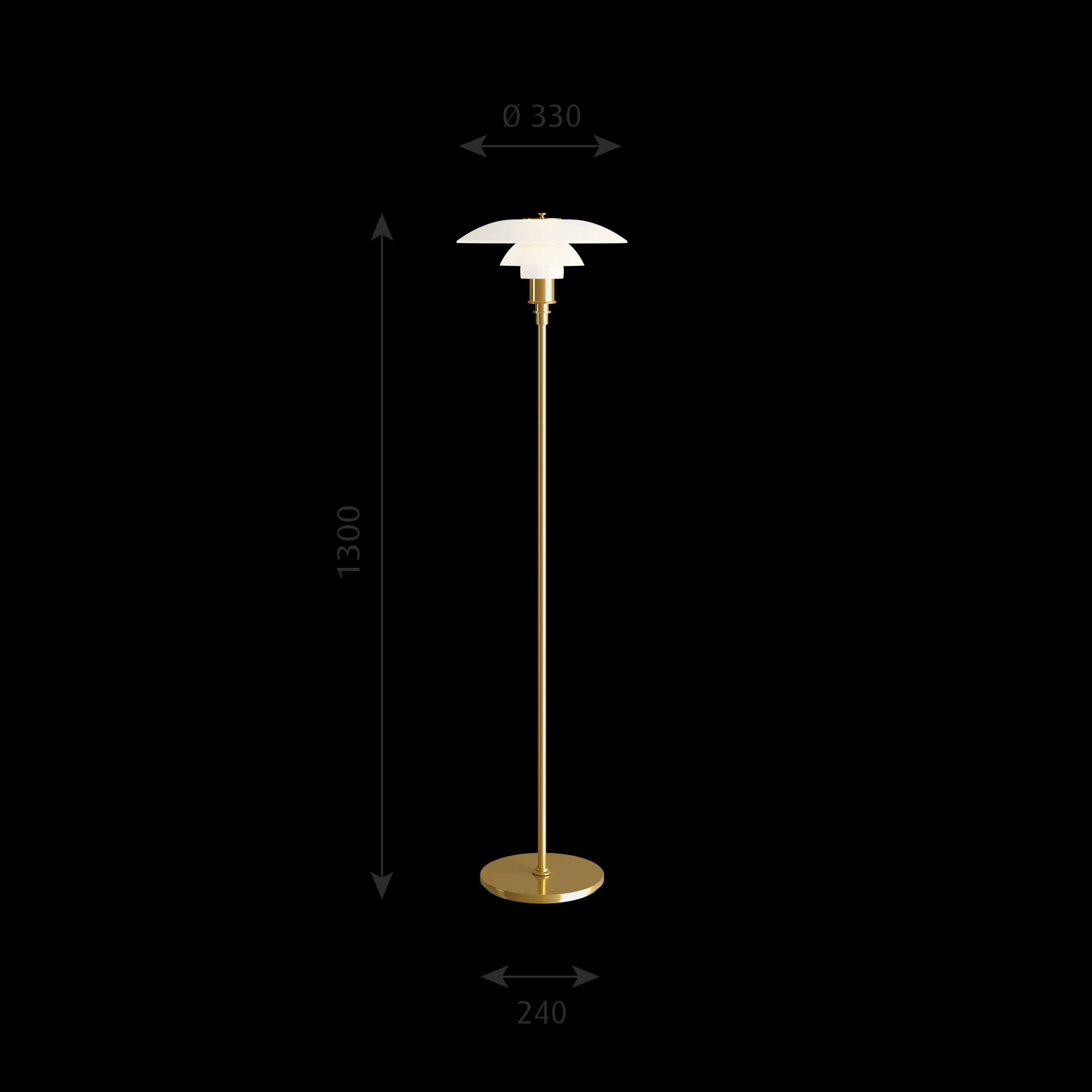 Louis Poulsen PH 3½-2½ Floor Lamp Brass metallised — фото 8