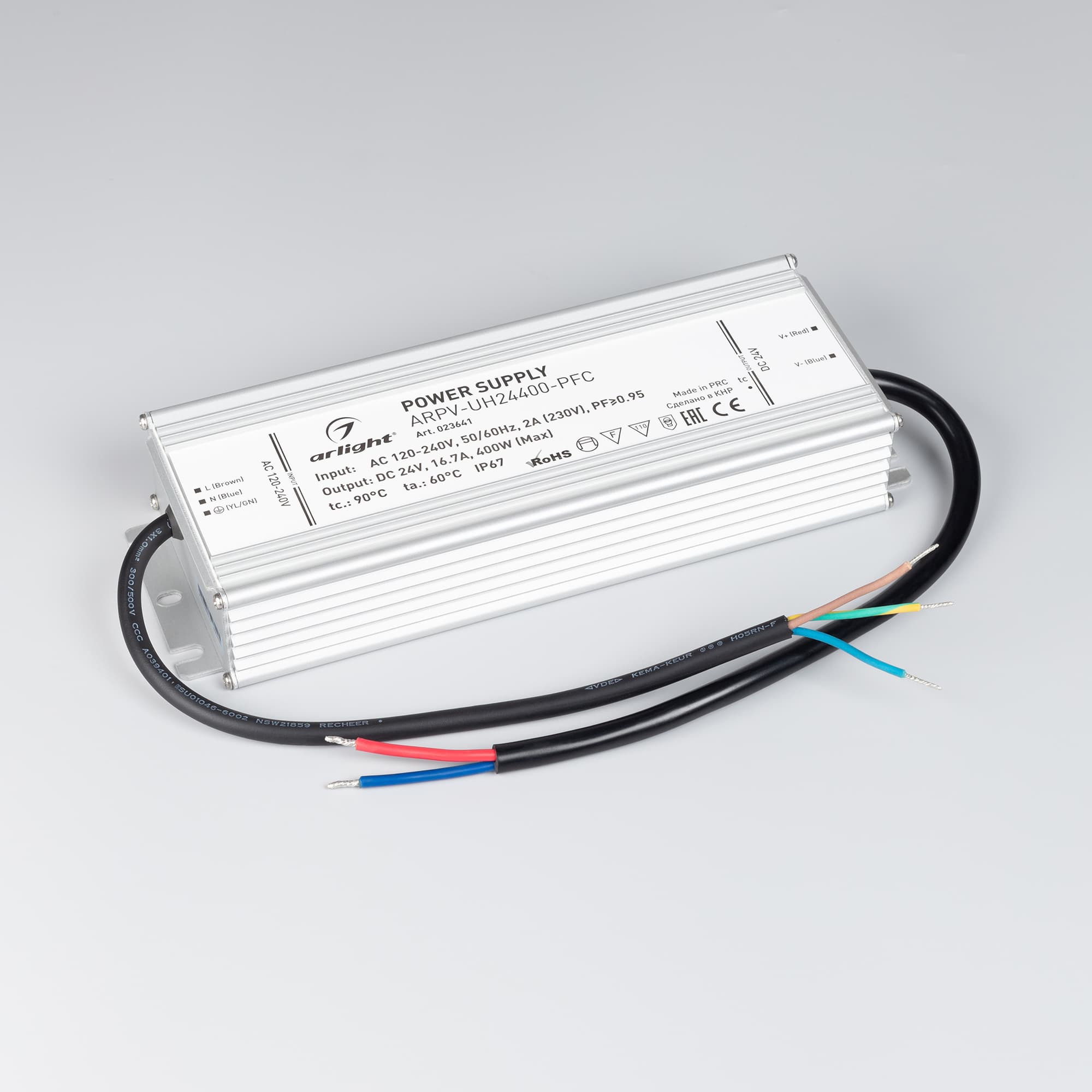 Блок питания ARPV-UH24400-PFC (24V, 16.7A, 400W) (Arlight, IP67 Металл, 7 лет) 023641 Arlight — фото 2