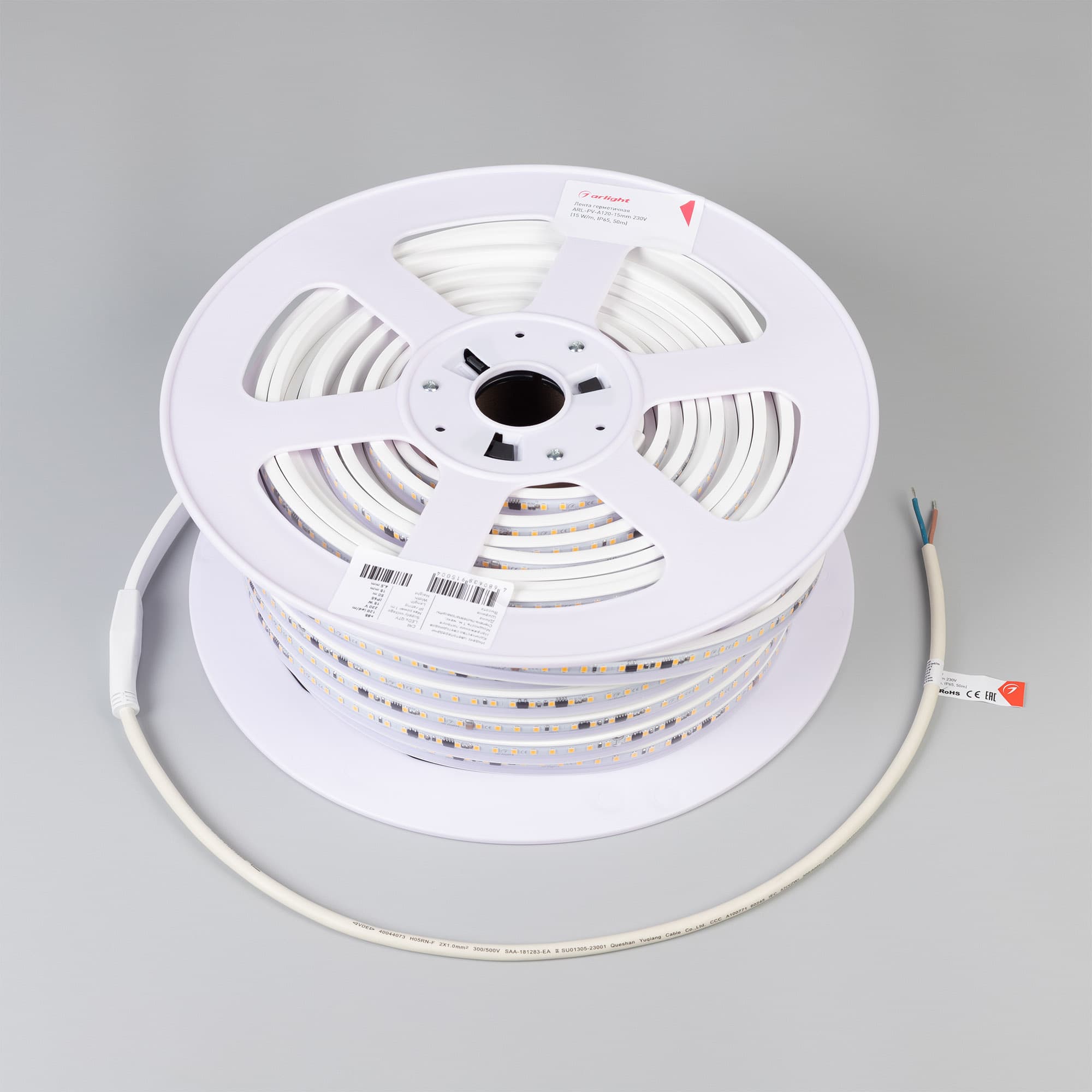 Светодиодная лента герметичная ARL-PV-A120-15mm 230V Warm2700 (15 W/m, IP65, 30m) (Arlight, -) 054705 — фото 2