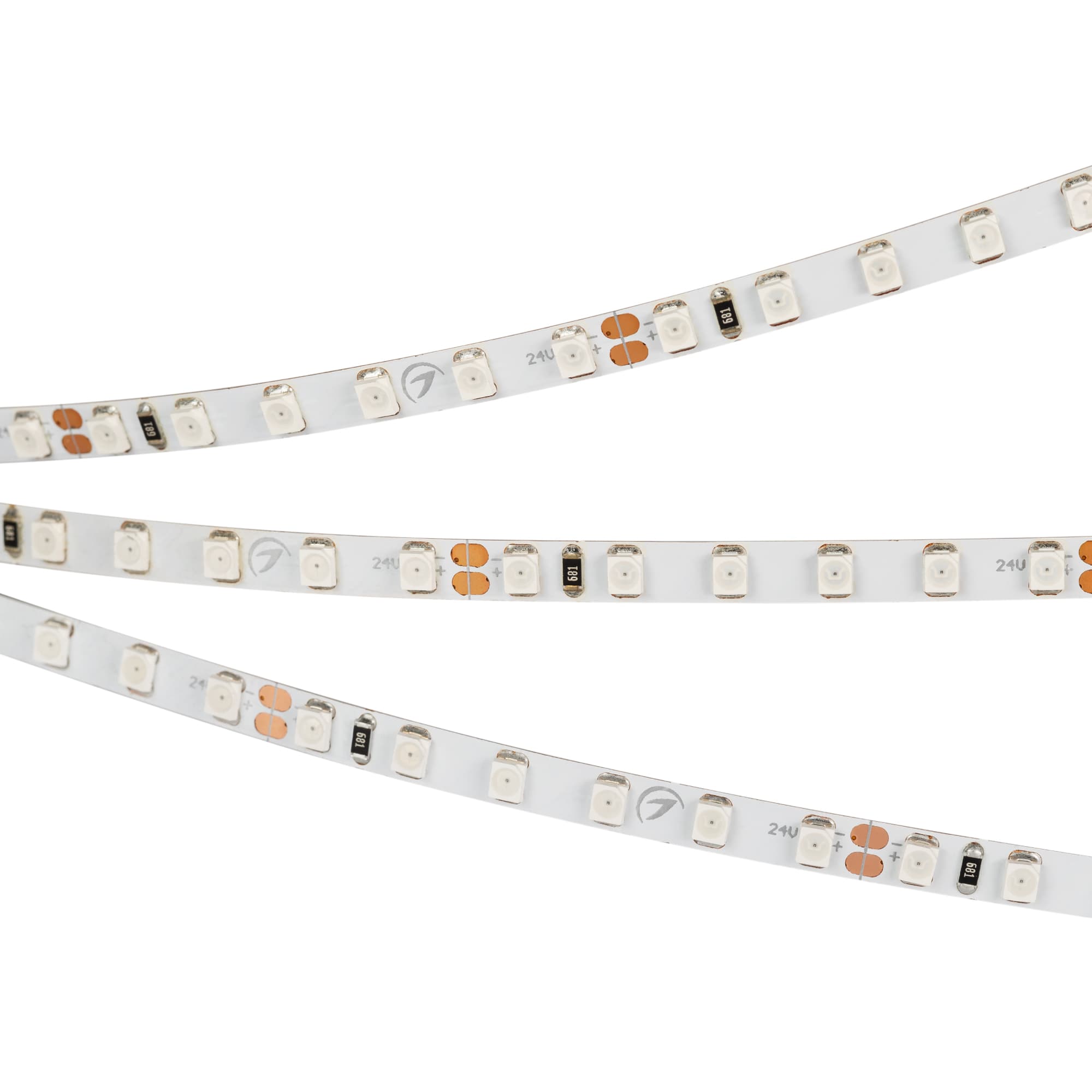 Светодиодная лента RT 2-5000 24V Yellow 5mm 2x (3528, 600 LED, LUX) (Arlight, 9.6 Вт/м, IP20) 015662 — фото 1
