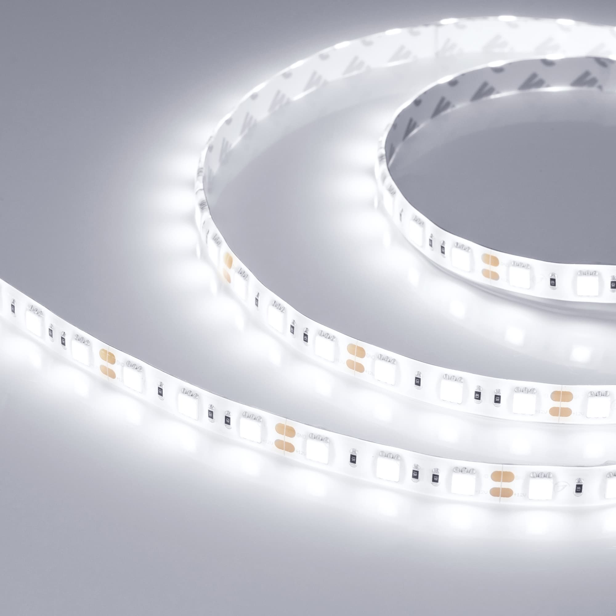 Светодиодная лента RTW 2-5000SE 12V White 2x (5060, 300 LED, LUX) (Arlight, 14.4 Вт/м, IP65) 014636(B) — фото 2