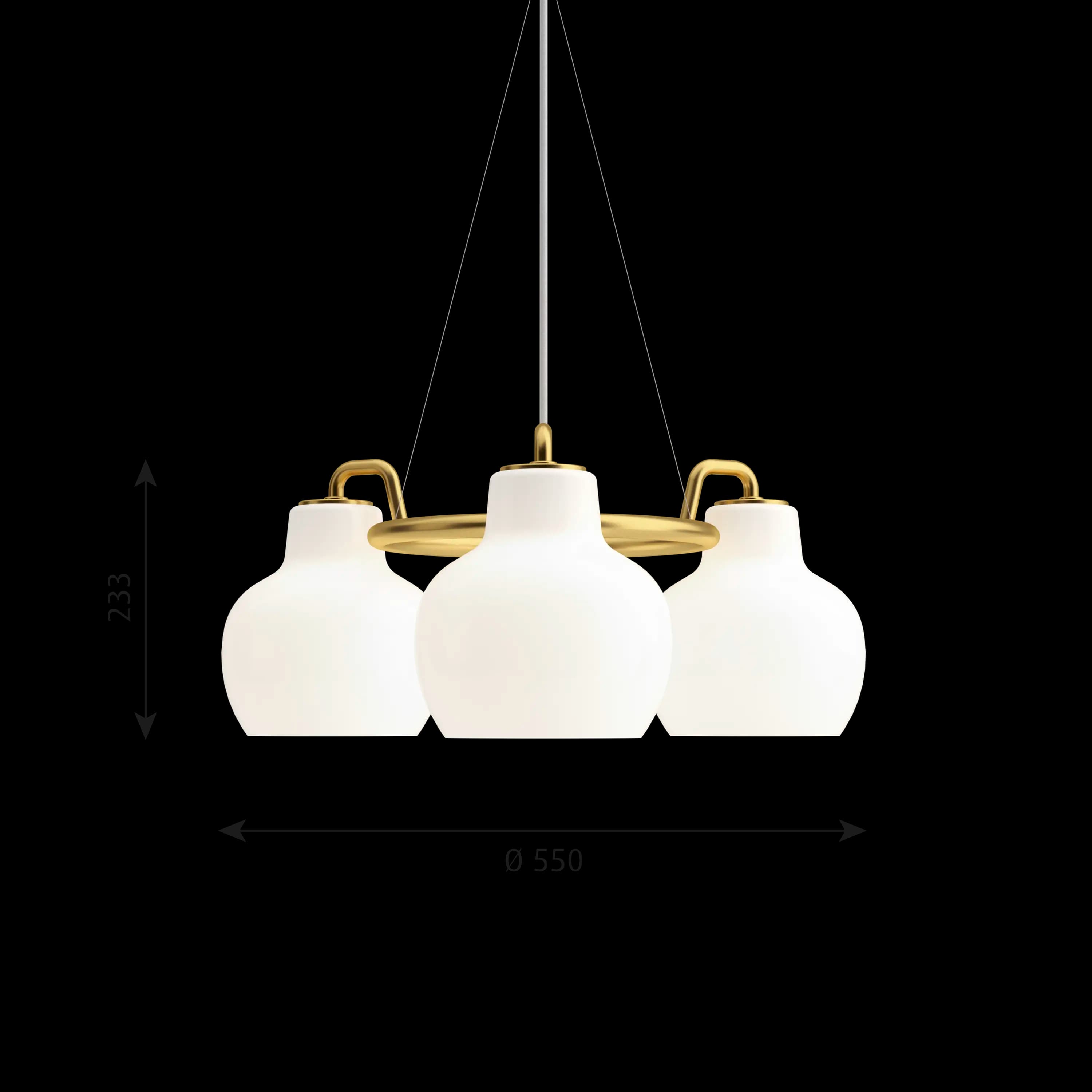 Louis Poulsen VL Ring Crown 3-5-7 Pendant Brass/opal glass 3 — фото 8