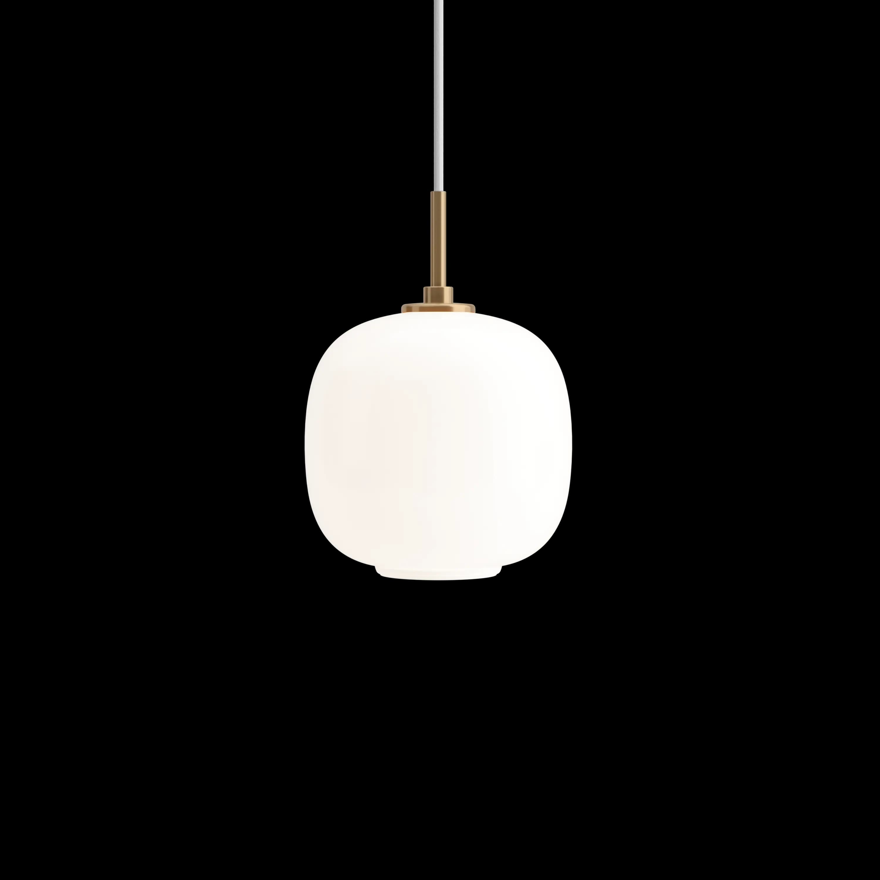 Louis Poulsen VL 45 Radiohus Pendant Brass/glossy white opal glass Ø 175 — фото 1