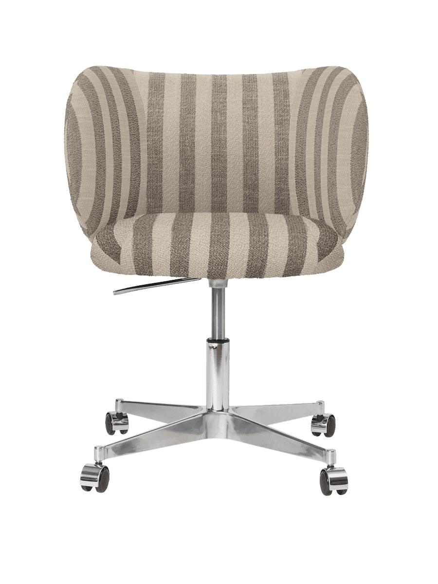 Ferm Living Rico Dining Chair - Castors - Louisiana - Sand/Off-White