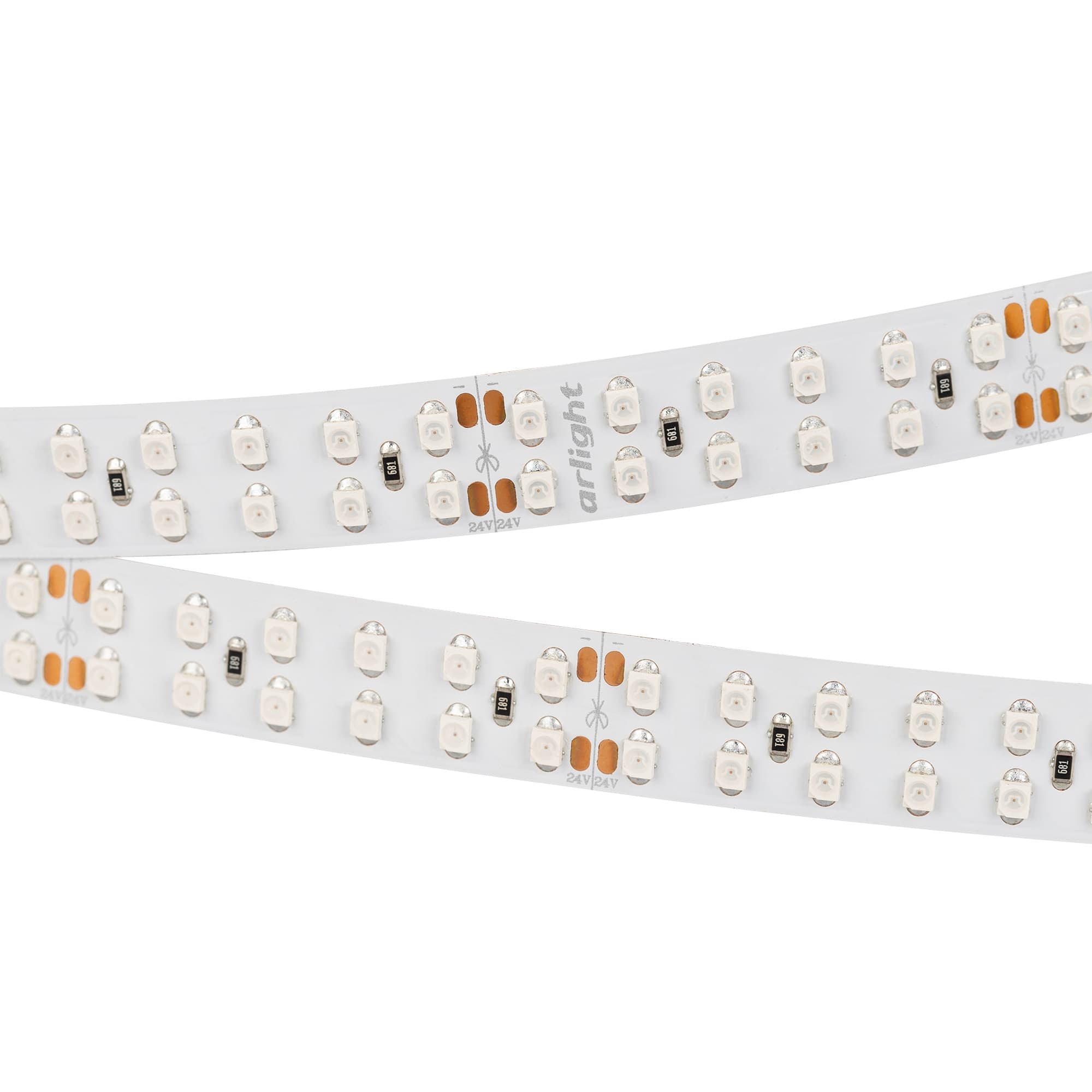 Светодиодная лента RT 2-5000 24V Red 2x2 (3528, 1200 LED, LUX) (Arlight, 19.2 Вт/м, IP20) 008775(B) — фото 1