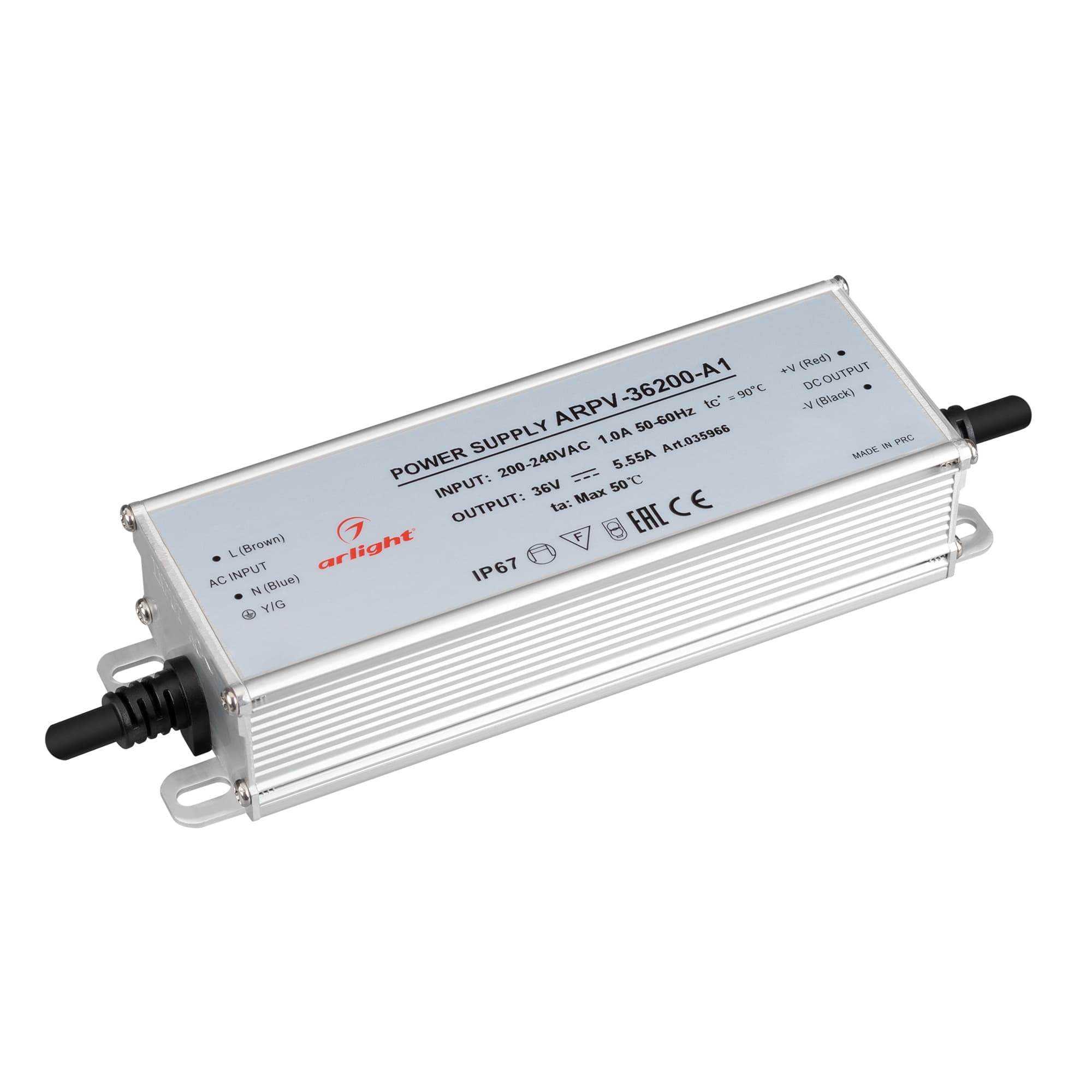 Блок питания ARPV-36200-A1 (36V, 5.55A, 200W) (Arlight, IP67 Металл, 3 года) 035966 — фото 1