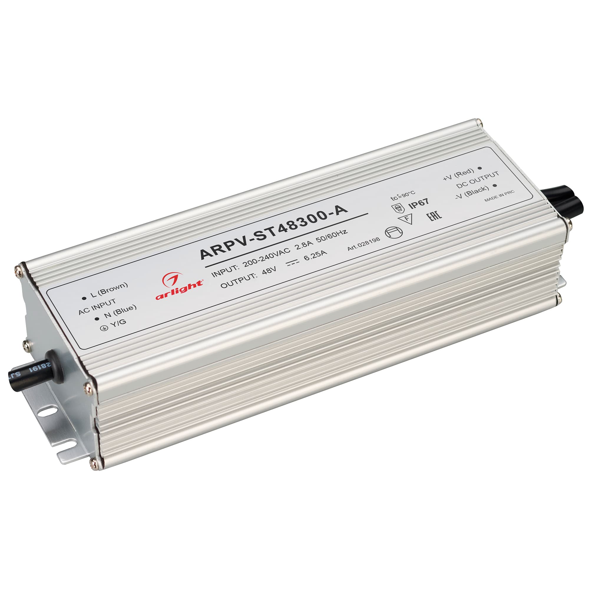 Блок питания ARPV-ST48300-A (48V, 6.25A, 300W) (Arlight, IP67 Металл, 3 года) 028198 — фото 1