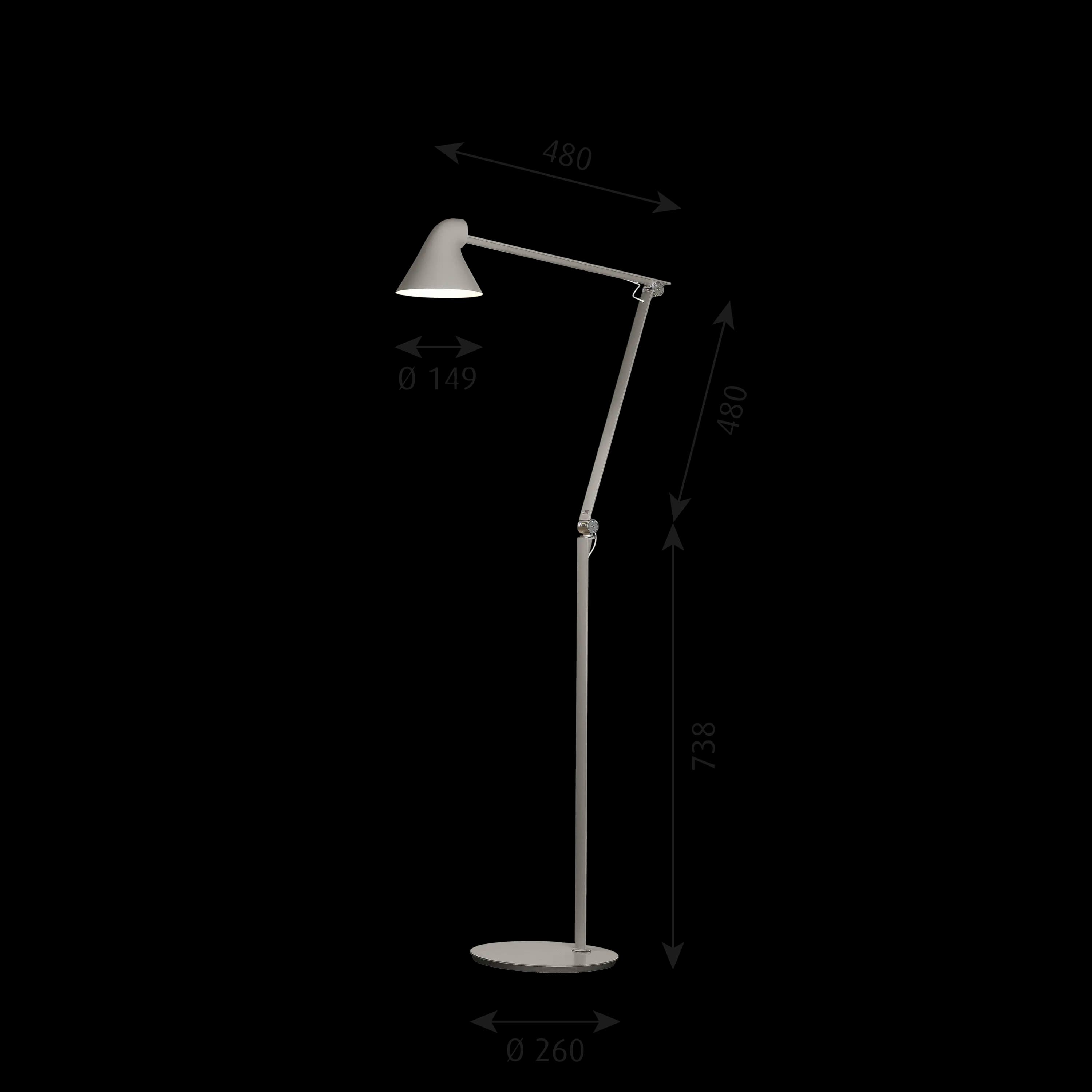 Louis Poulsen NJP Floor Lamp Light aluminium grey — фото 6