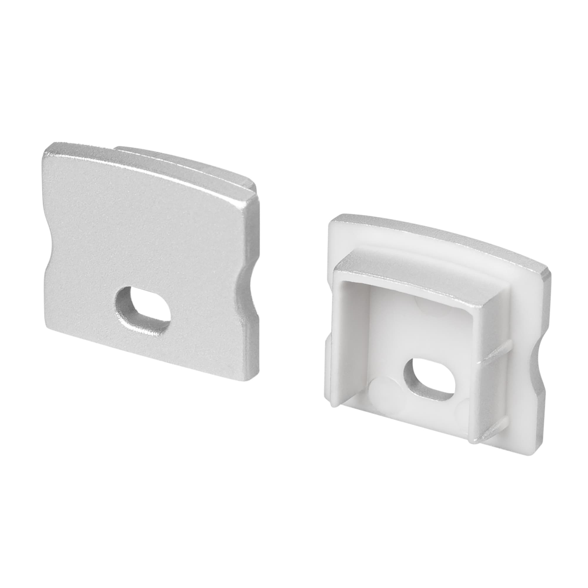 Заглушка LINE-1715 SILVER с отверстием (Arlight, Пластик) 054382