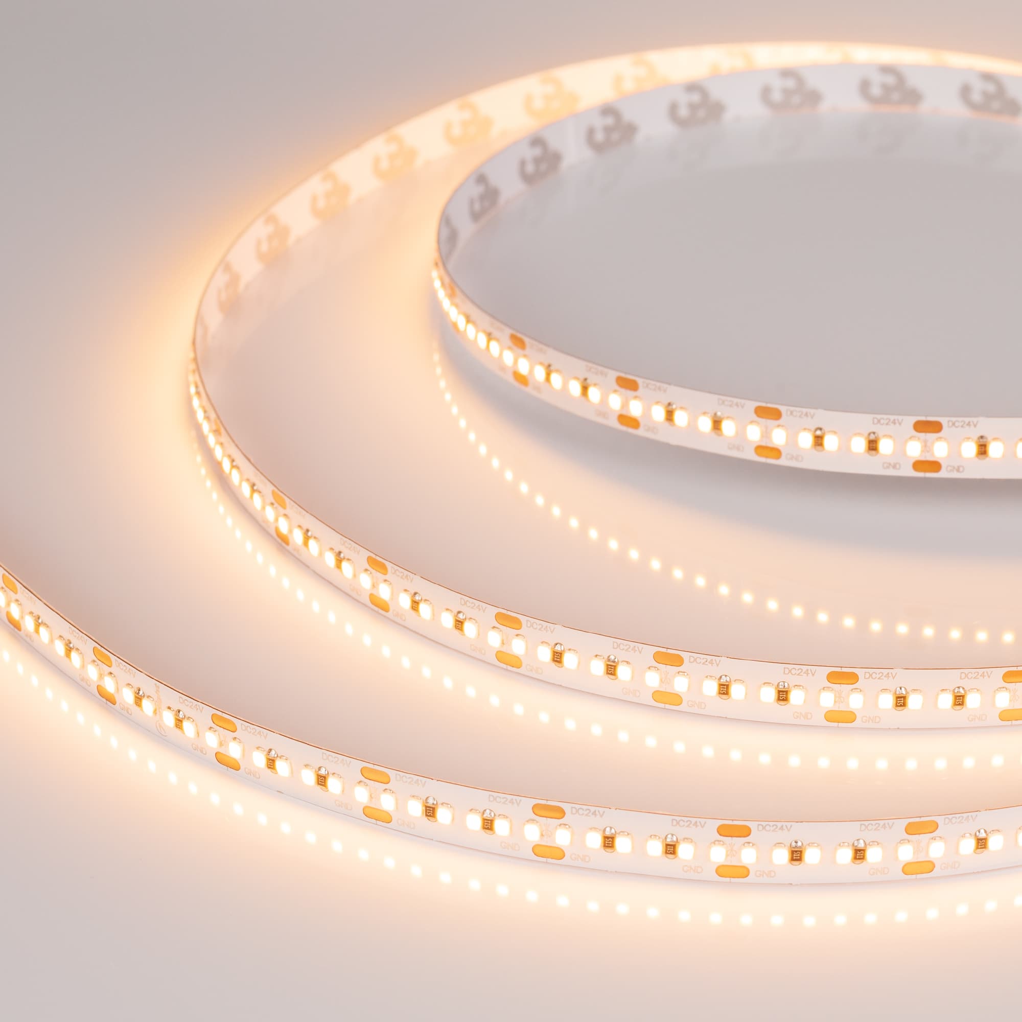 Светодиодная лента MICROLED-5000 24V Warm3000 8mm (2216, 300 LED/m, LUX) (Arlight, 8 Вт/м, IP20) 023559 — фото 2
